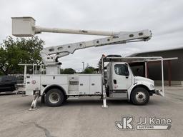 (Kerrville, TX) Altec AM55-MH, Over-Center Material Handling Bucket Truck rear mounted on 2013 Freig