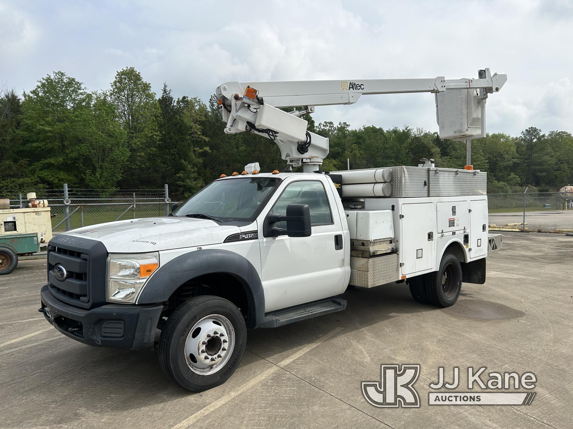 (Conway, AR) Altec AT200A, Telescopic Bucket Truck mounted behind cab on 2012 Ford F450 Service Truc