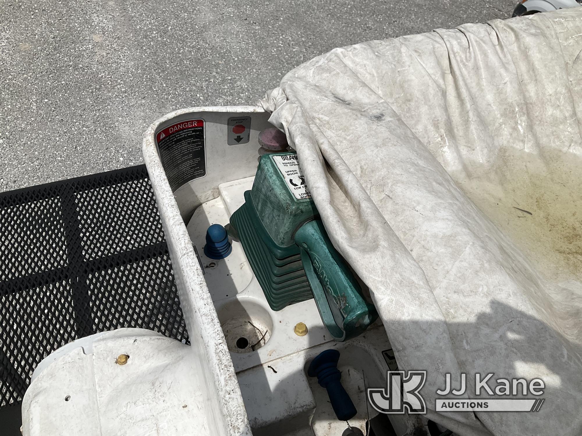 (Hawk Point, MO) Altec LR756, Over-Center Bucket Truck mounted behind cab on 2013 Ford F750 Chipper