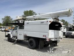 (Hawk Point, MO) Altec LR756, Over-Center Bucket Truck mounted behind cab on 2013 Ford F750 Chipper