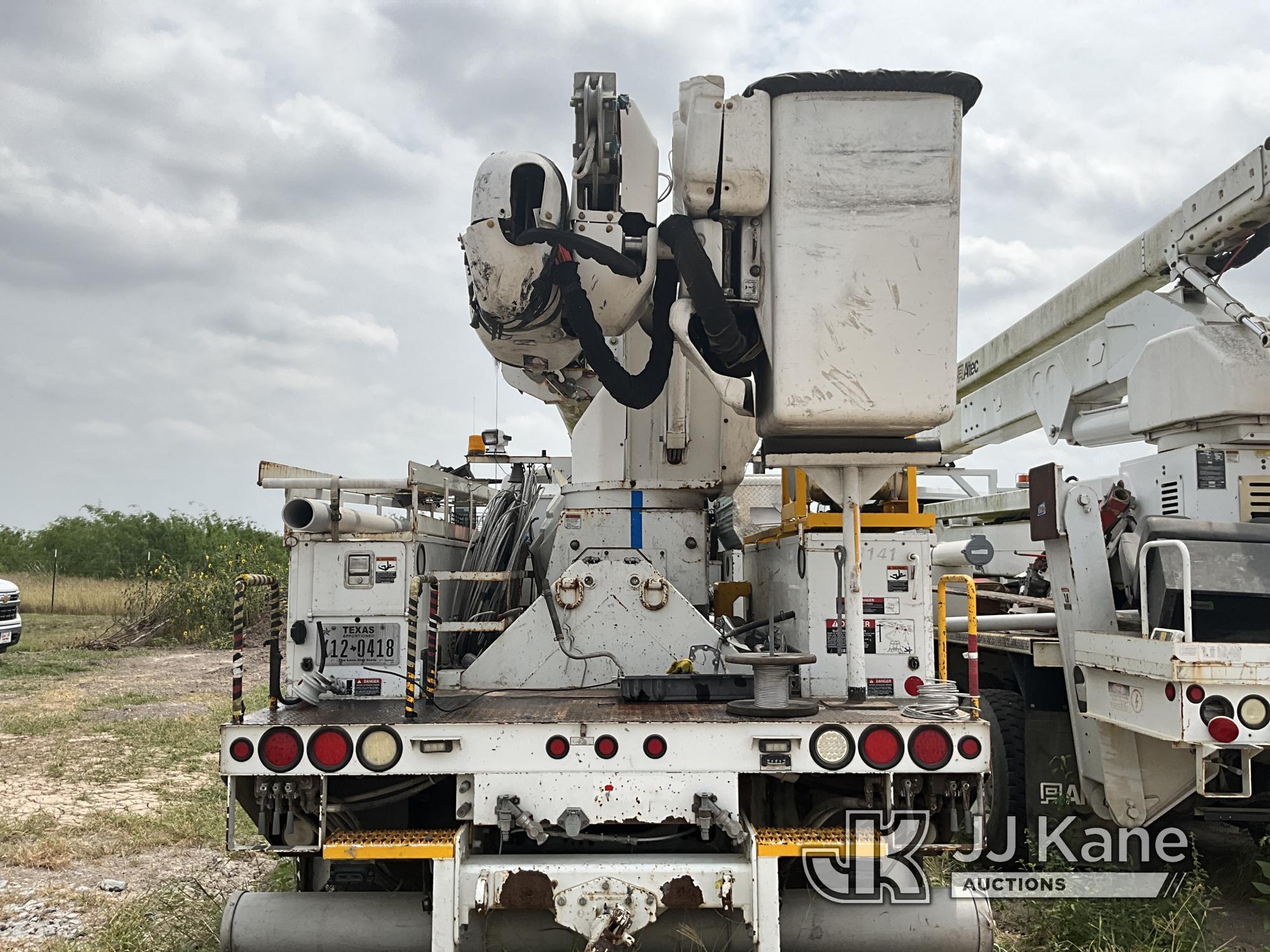 (Weslaco, TX) Altec AM55, Over-Center Material Handling Bucket Truck rear mounted on 2012 Internatio