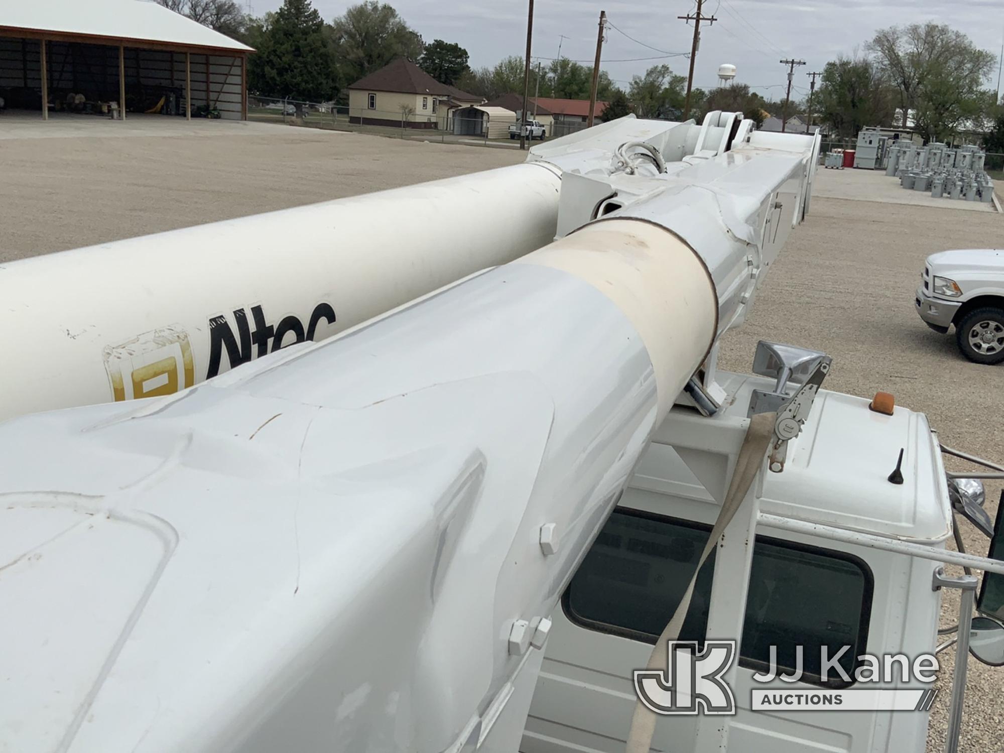 (Dighton, KS) Altec AM855-MH, Over-Center Material Handling Bucket Truck rear mounted on 2000 Freigh