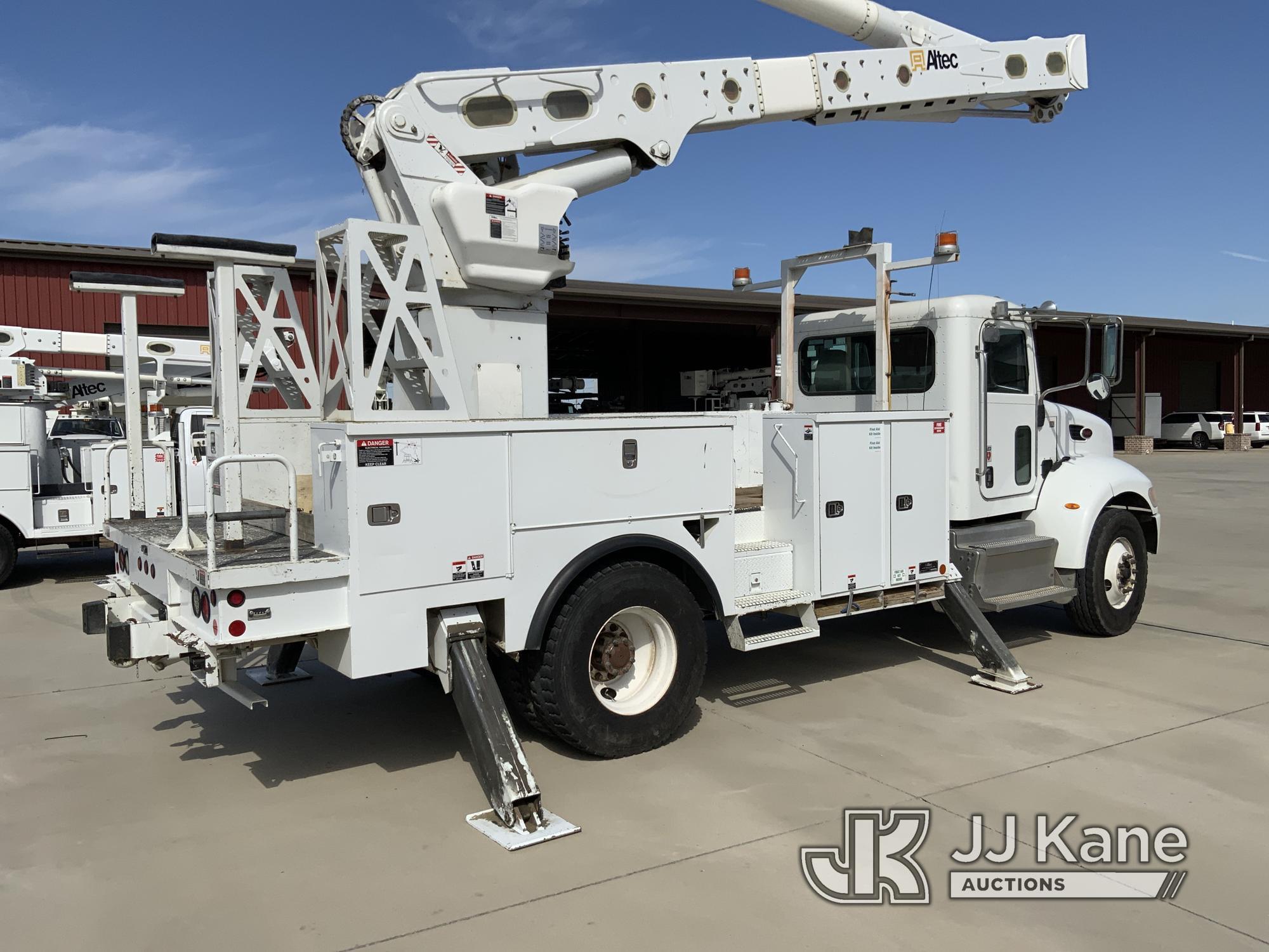 (Van Alstyne, TX) Altec AM55, Over-Center Material Handling Bucket Truck rear mounted on 2012 Peterb