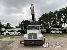(Cypress, TX) Altec AA55-MH, Material Handling Bucket Truck rear mounted on 2014 Kenworth T370 Utili