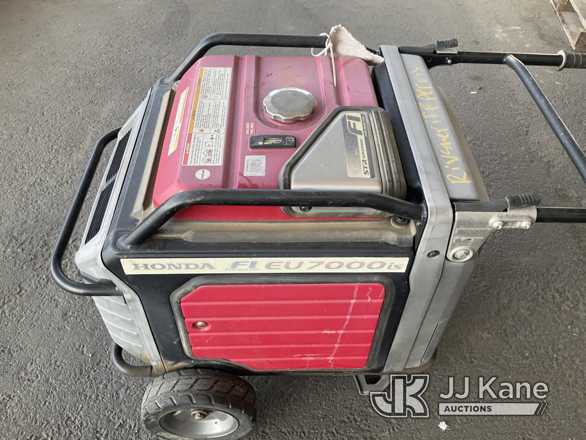 (Jurupa Valley, CA) Honda EU7000is Generator (Used) NOTE: This unit is being sold AS IS/WHERE IS via