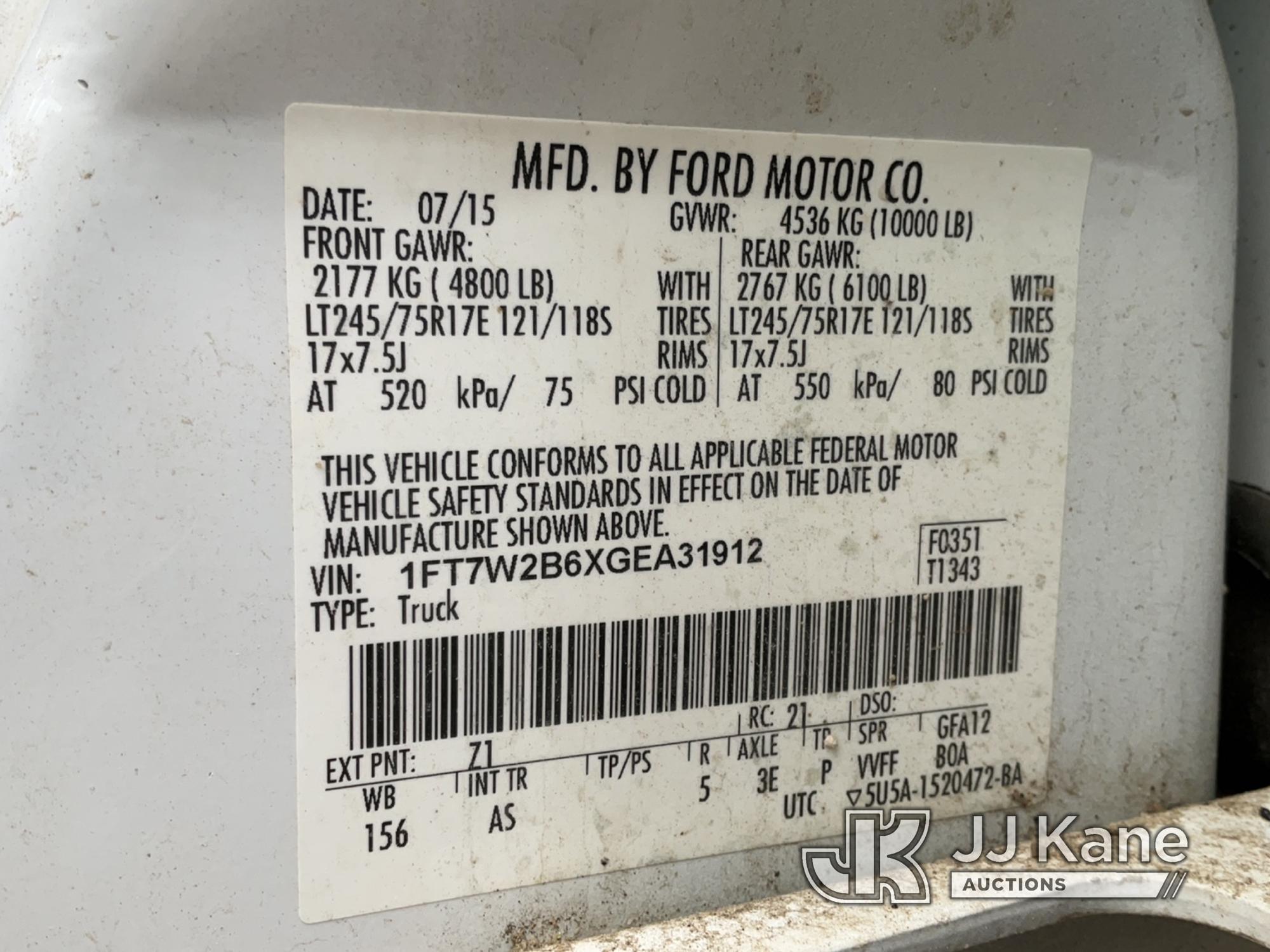 (Charlotte, MI) 2016 Ford F250 4x4 Crew-Cab Pickup Truck Cranks With Jump, Condition Unknown, Rust,