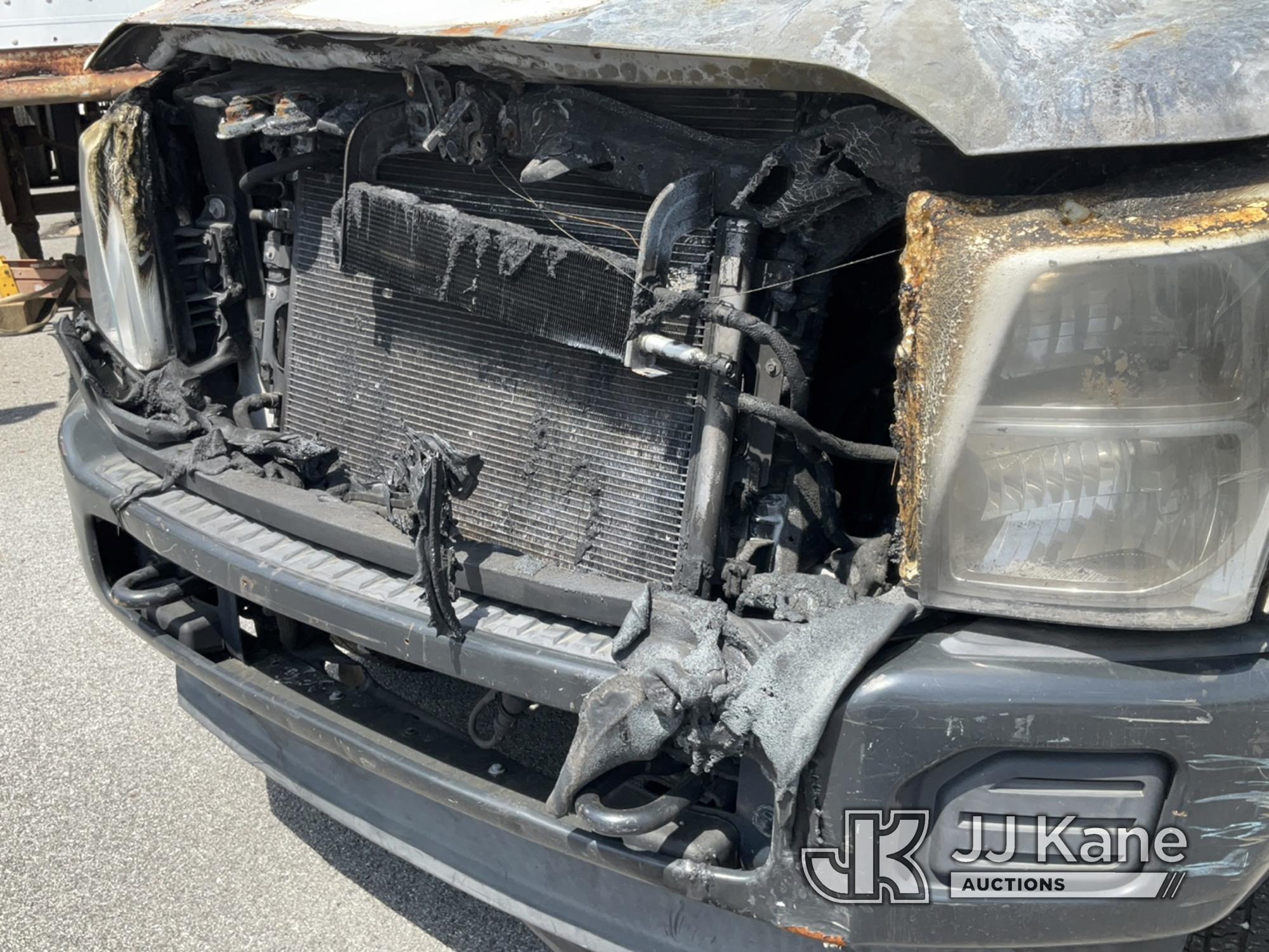 (Chester Springs, PA) 2016 Ford F250 4x4 Pickup Truck Fire Damaged, Not Running, Condition Unknown,