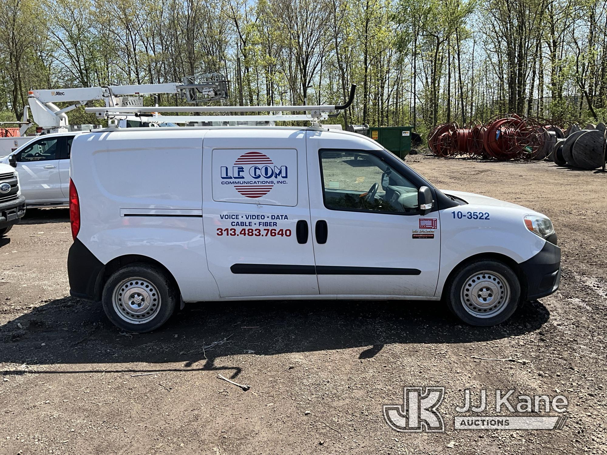 (Wixom, MI) 2015 RAM ProMaster City Van Body/Service Truck Runs & Moves) (Needs To Be Reflashed,  Ch