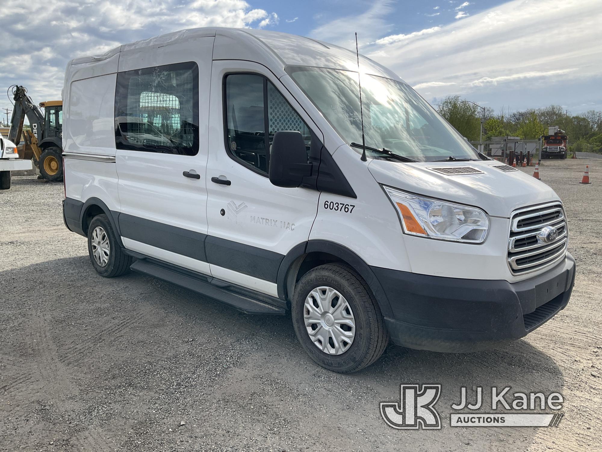 (Plymouth Meeting, PA) 2019 Ford Transit-150 Cargo Van, Roof Damage Runs & Moves, Major Body Damage,