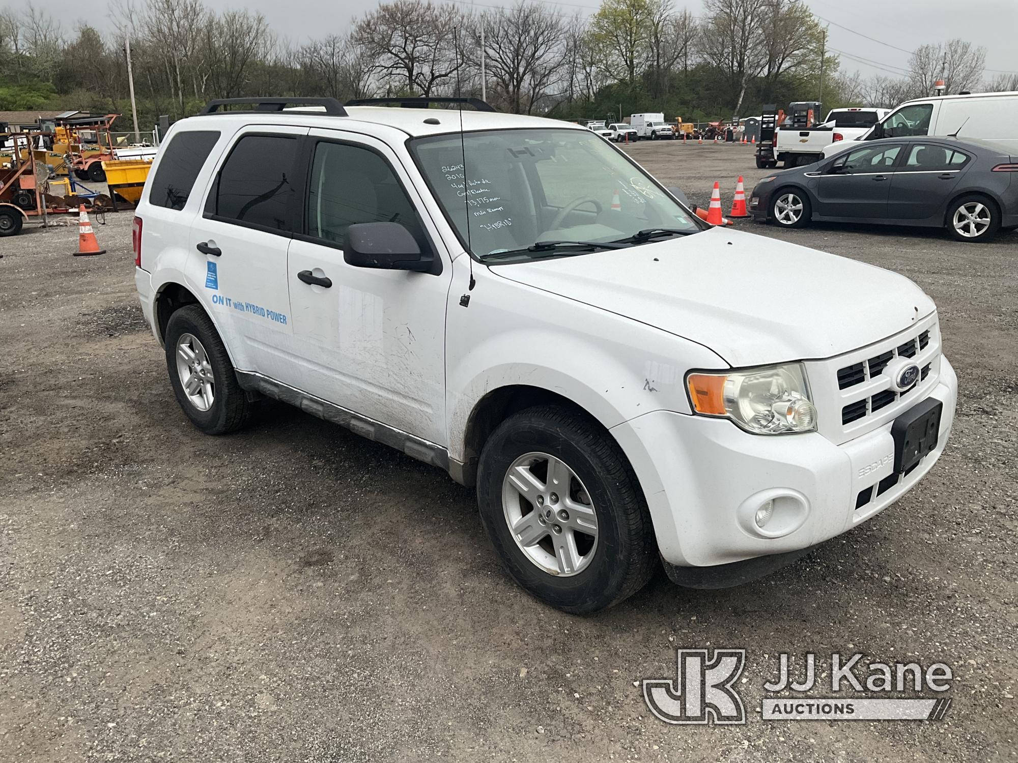 (Plymouth Meeting, PA) 2010 Ford Escape Hybrid 4-Door Sport Utility Vehicle Runs & Moves, Body & Rus