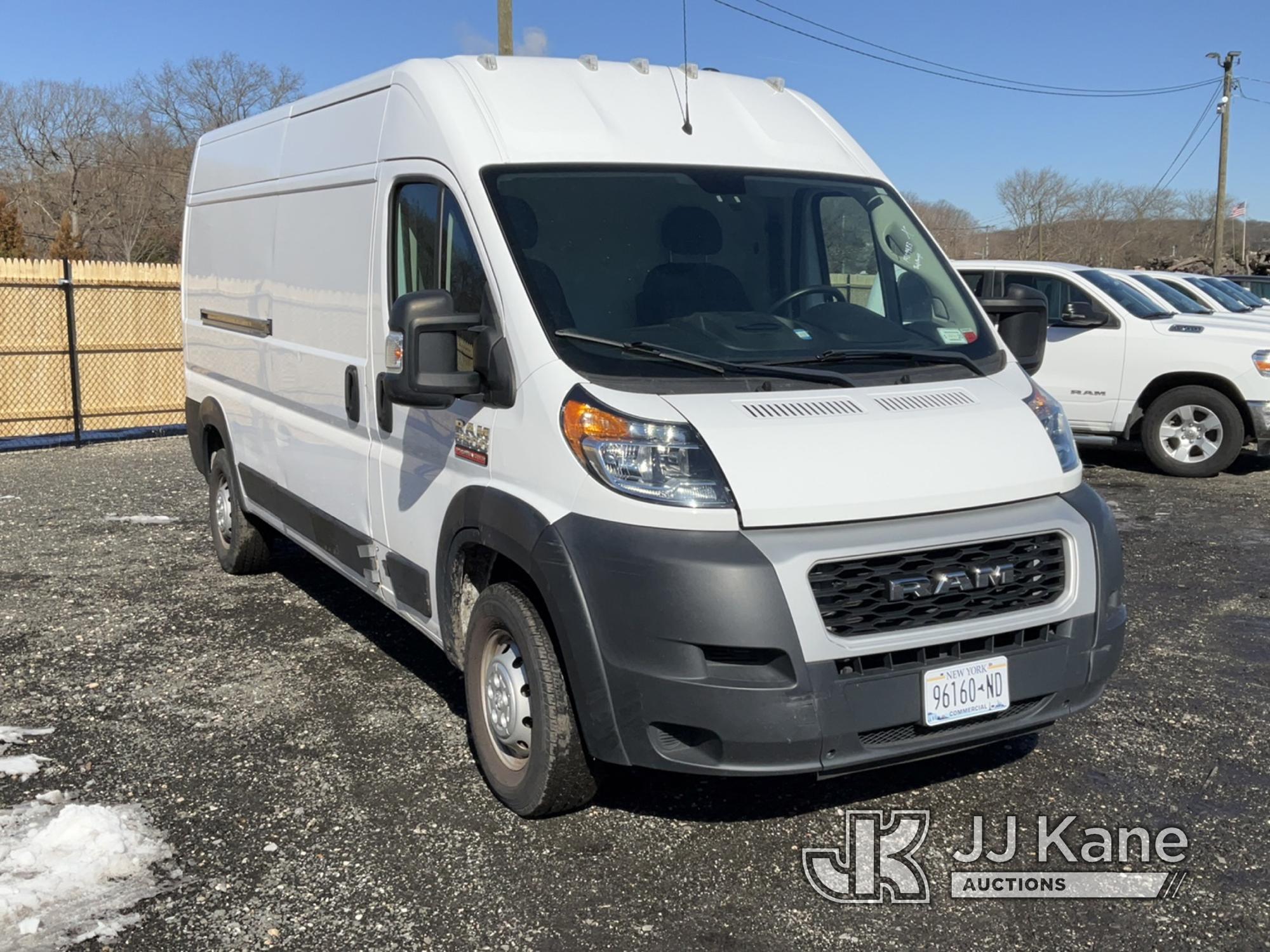 (Kings Park, NY) 2020 RAM Promaster 2500 High-Top Cargo Van Runs & Moves, Minor Body Damage) (Inspec