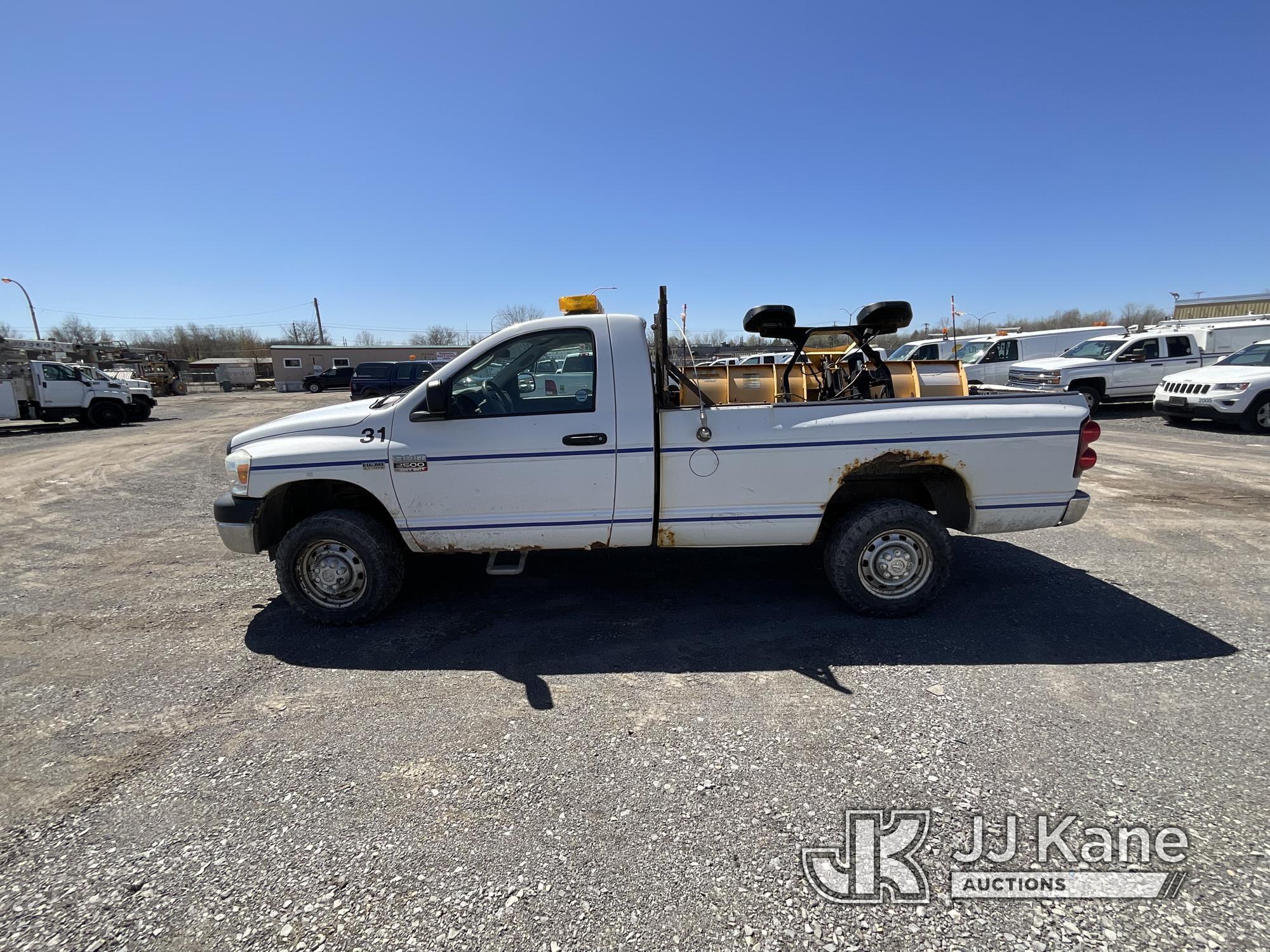 (Rome, NY) 2007 Dodge RAM 2500 4x4 Pickup Truck Runs rough, moves, body & rust damage, check engine