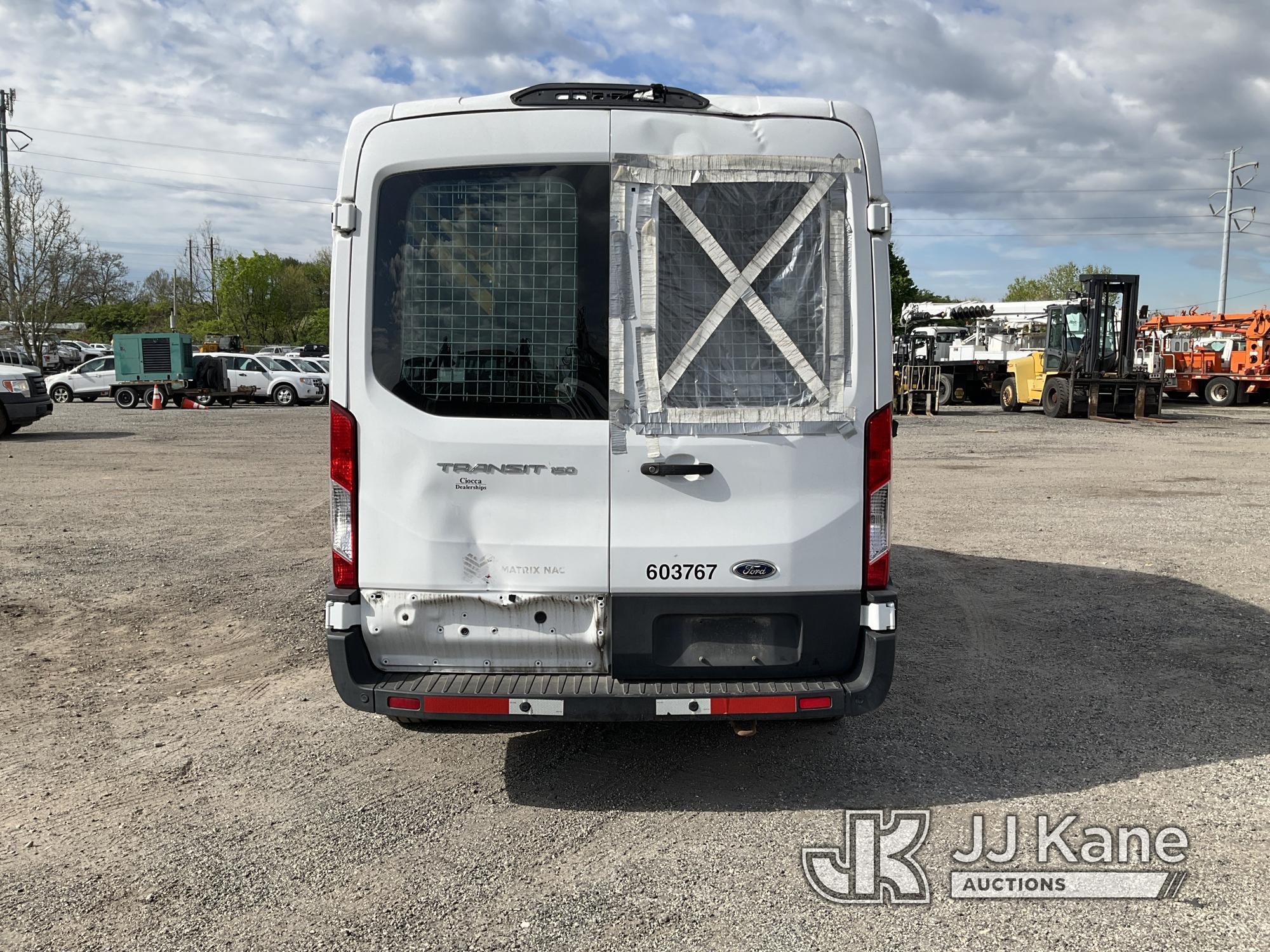 (Plymouth Meeting, PA) 2019 Ford Transit-150 Cargo Van, Roof Damage Runs & Moves, Major Body Damage,