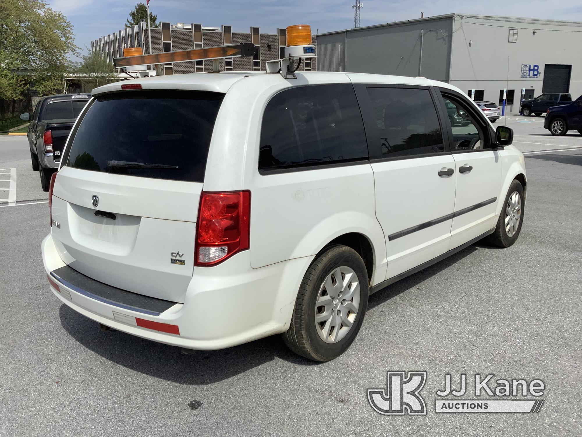 (Chester Springs, PA) 2014 RAM C/V Mini Cargo Van Runs & Moves, Interior Door Damage To Driver Side,