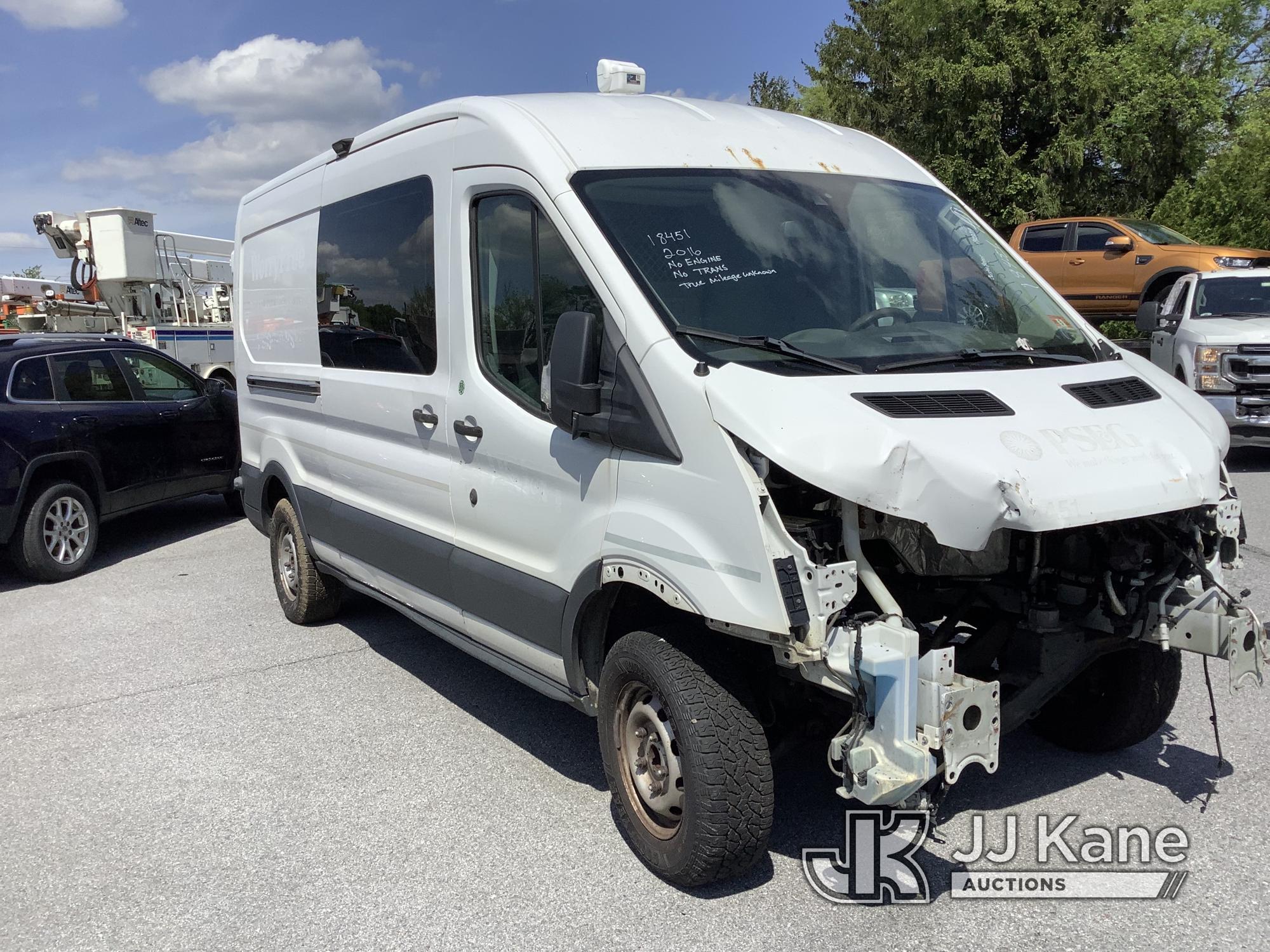 (Chester Springs, PA) 2016 Ford Transit Cargo Van Not Running, Condition Unknown, Engine & Trans Rem