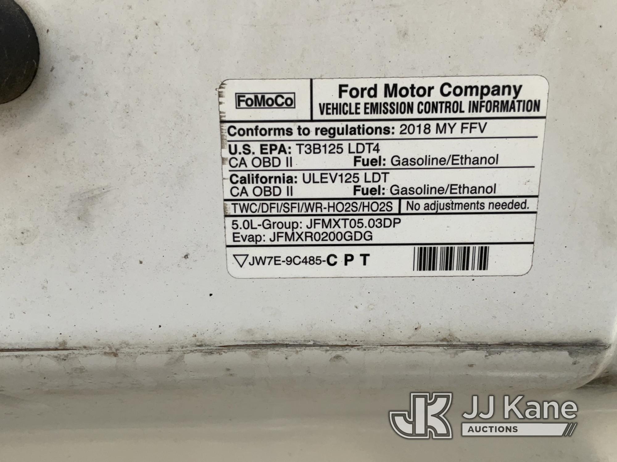 (Charlotte, MI) 2018 Ford F150 4x4 Extended-Cab Pickup Truck Runs, Moves, Jump To Start, Will Not St