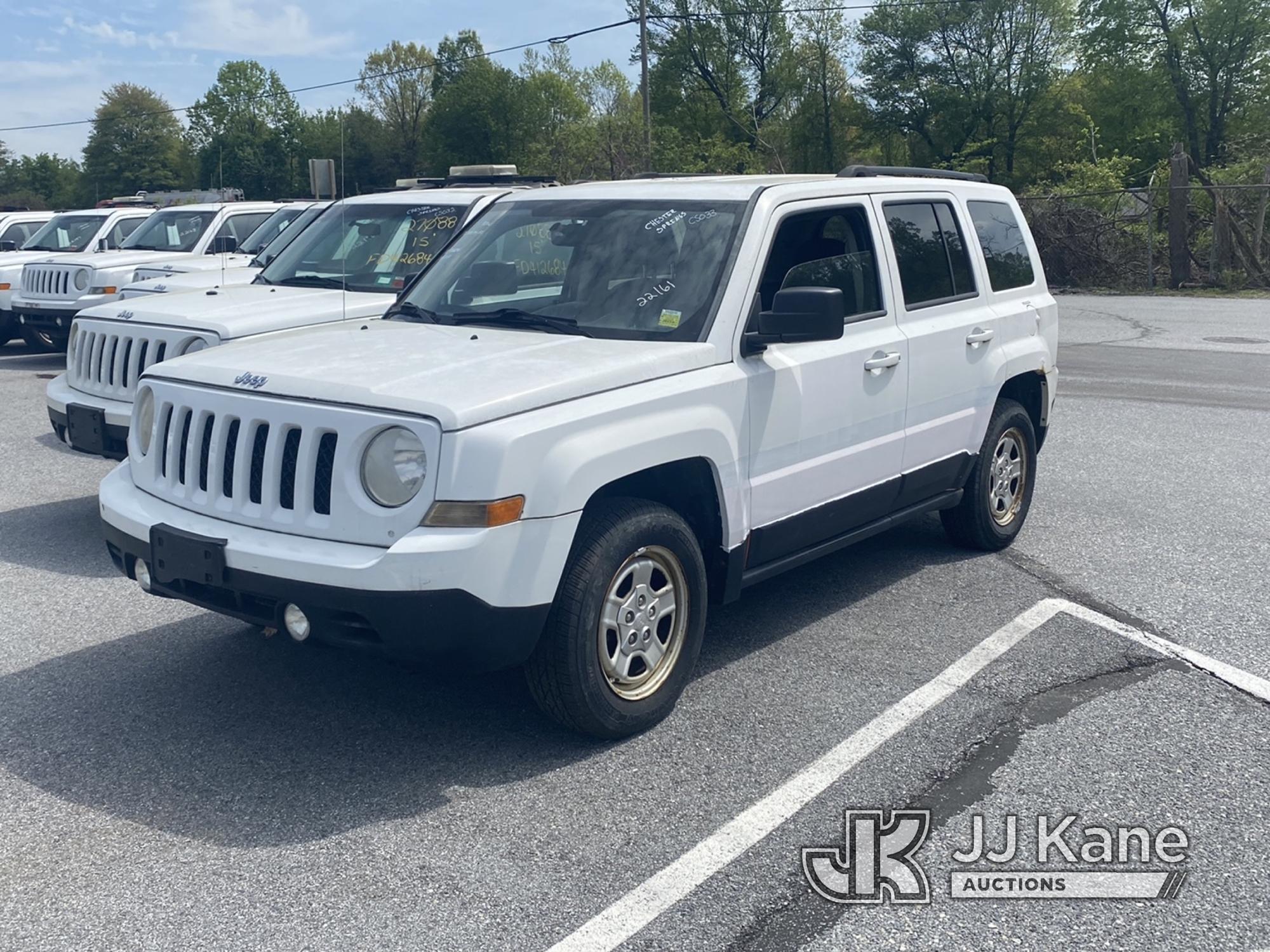 (Chester Springs, PA) 2012 Jeep Patriot 4x4 4-Door Sport Utility Vehicle Not Running, Condition Unkn