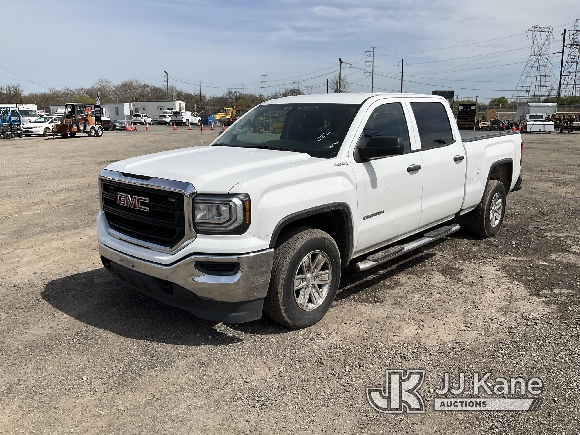 (Plymouth Meeting, PA) 2018 GMC Sierra 1500 4x4 Crew-Cab Pickup Truck Runs & Moves, Body & Rust Dama