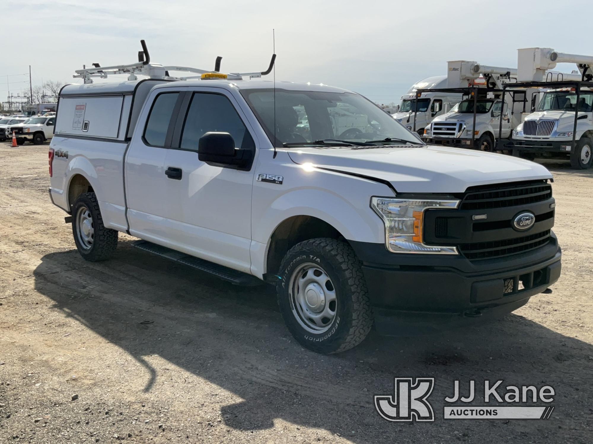 (Charlotte, MI) 2018 Ford F150 4x4 Extended-Cab Pickup Truck Runs, Moves, Jump To Start, Will Not St