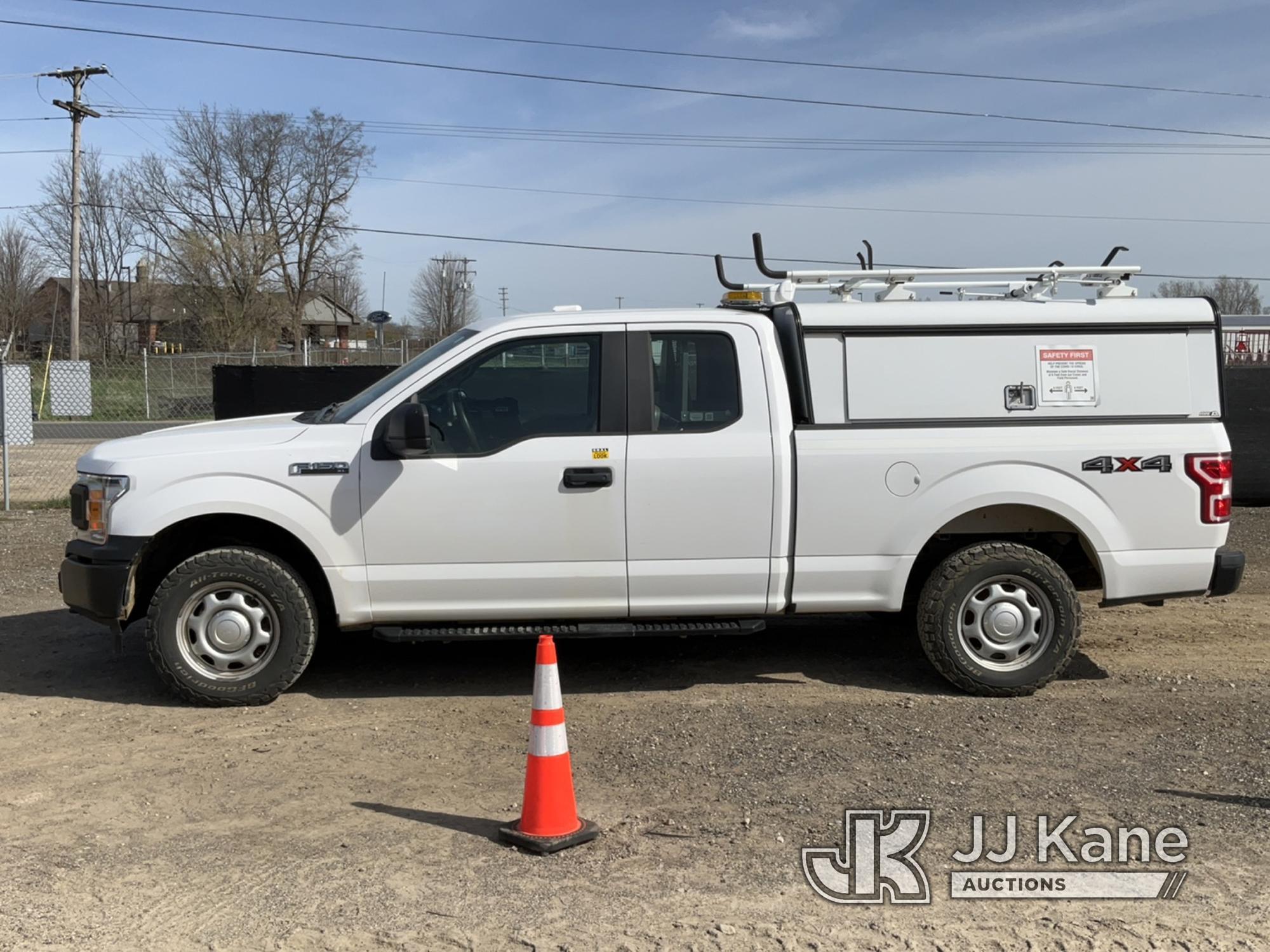 (Charlotte, MI) 2018 Ford F150 4x4 Extended-Cab Pickup Truck Runs, Moves, Jump To Start, Will Not St