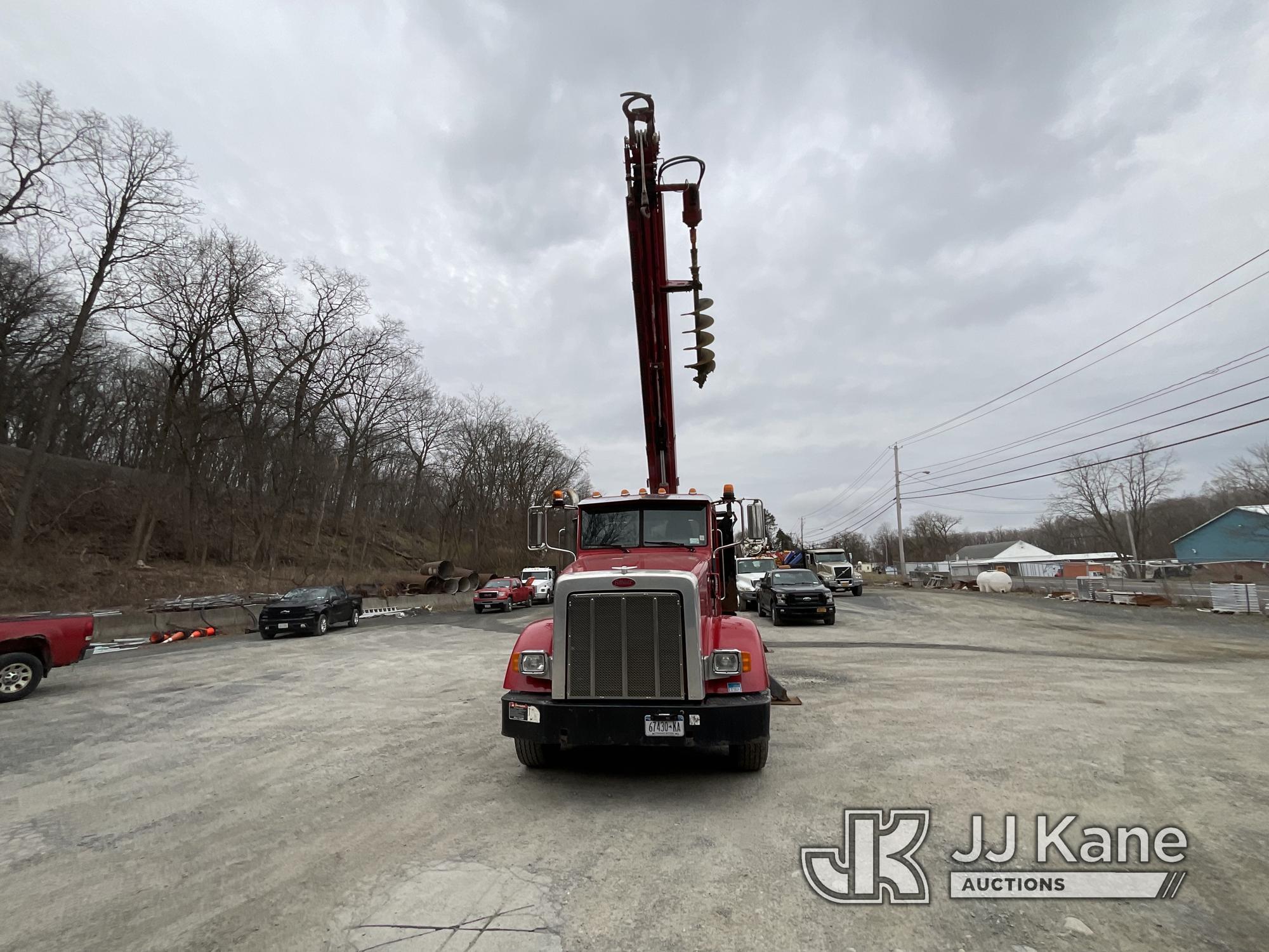 (Rensselaer, NY) Altec D3060A-TR, Digger Derrick rear mounted on 2011 Peterbilt 365 6x4 Flatbed/Util