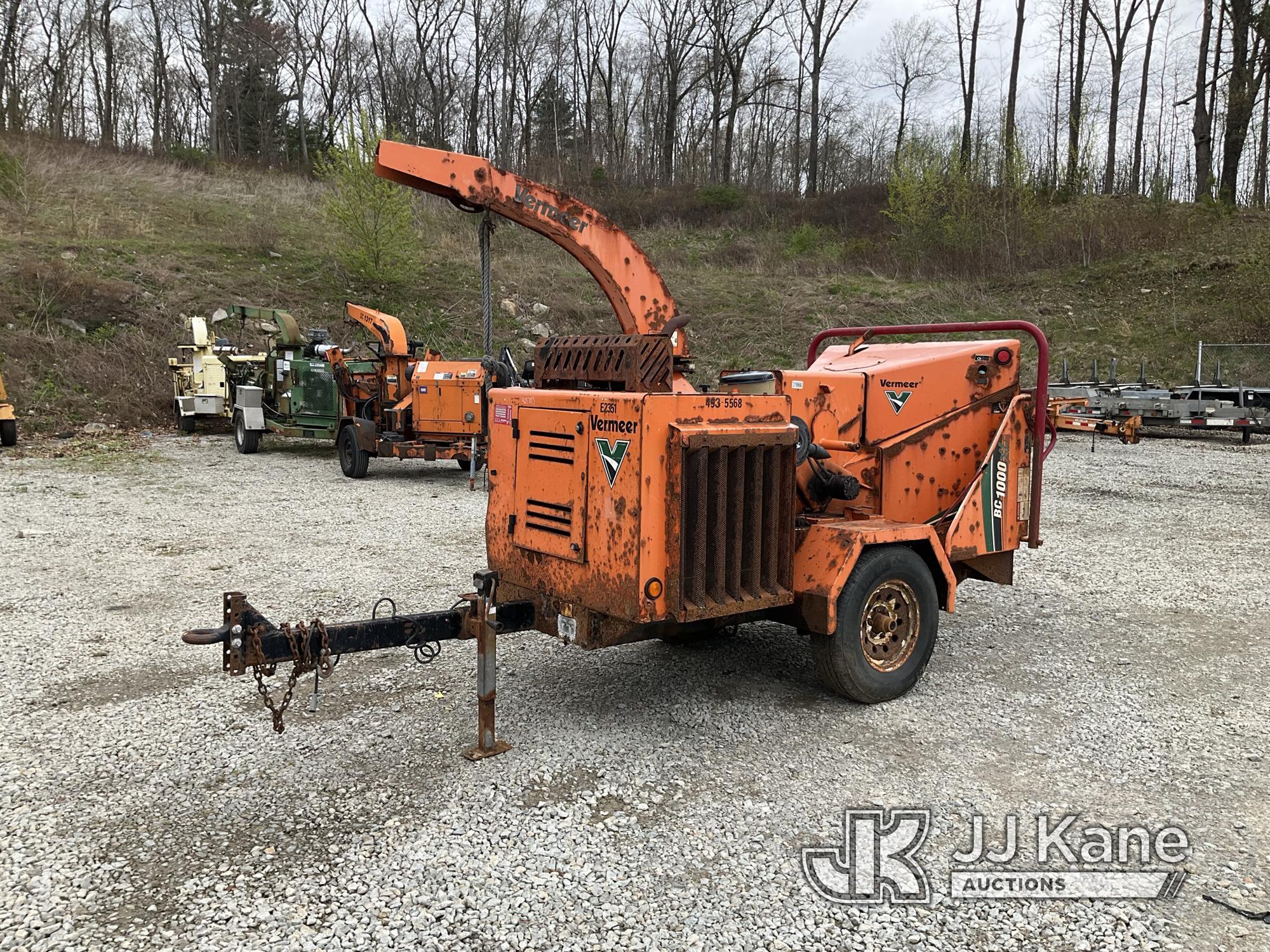 (Shrewsbury, MA) 2015 Vermeer BC1000XL Chipper (12in Drum) Runs Rough, Operating Condition Unknown,