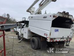 (Deposit, NY) Altec LR756, Over-Center Bucket Truck mounted behind cab on 2015 Ford F750 Chipper Dum