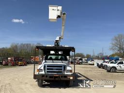 (Charlotte, MI) Altec LR756, Over-Center Bucket Truck mounted behind cab on 2012 Ford F750 Chipper D