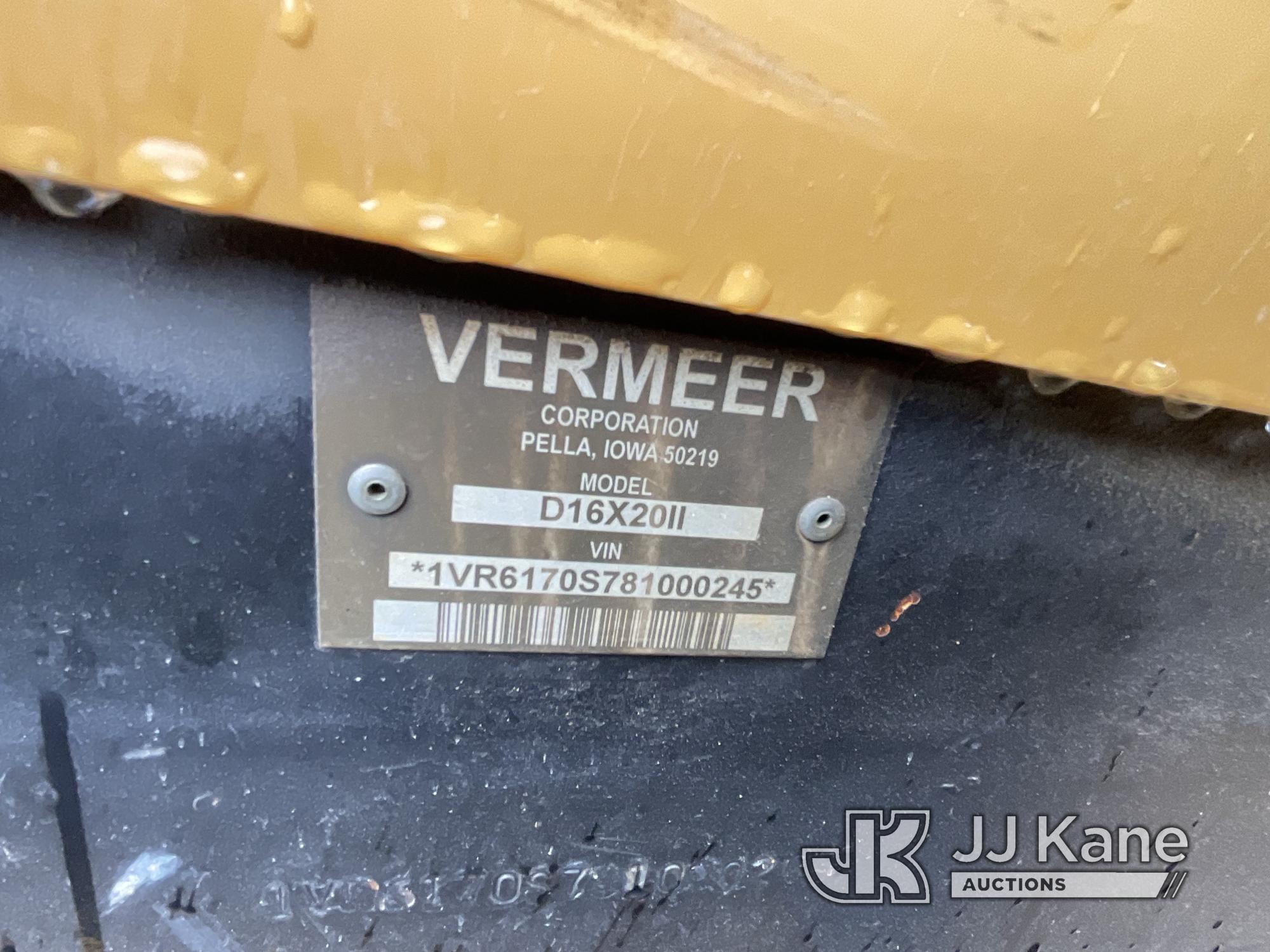 (Orleans, IN) 2008 Vermeer D16x20 Series II Directional Boring Machine, To Be Sold with Lot# t6590 (