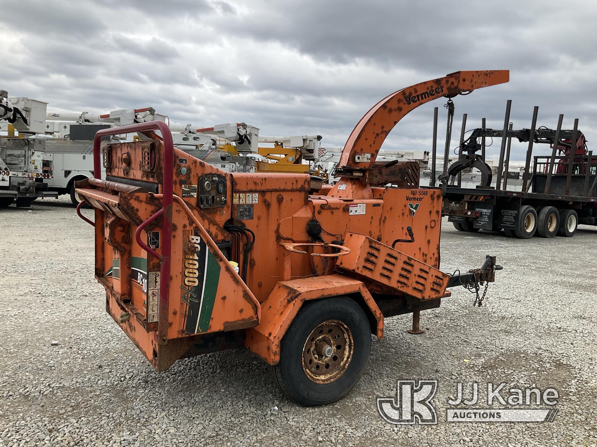 (Shrewsbury, MA) 2015 Vermeer BC1000XL Chipper (12in Drum) Runs Rough, Operating Condition Unknown,