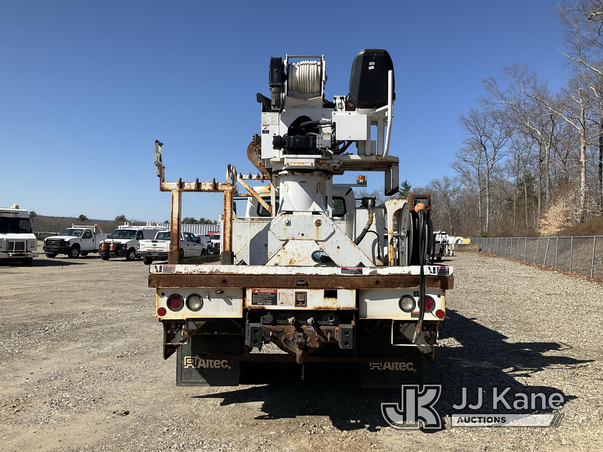 (Shrewsbury, MA) Altec DC47-TR, Digger Derrick rear mounted on 2017 Freightliner M2 106 Flatbed/Util