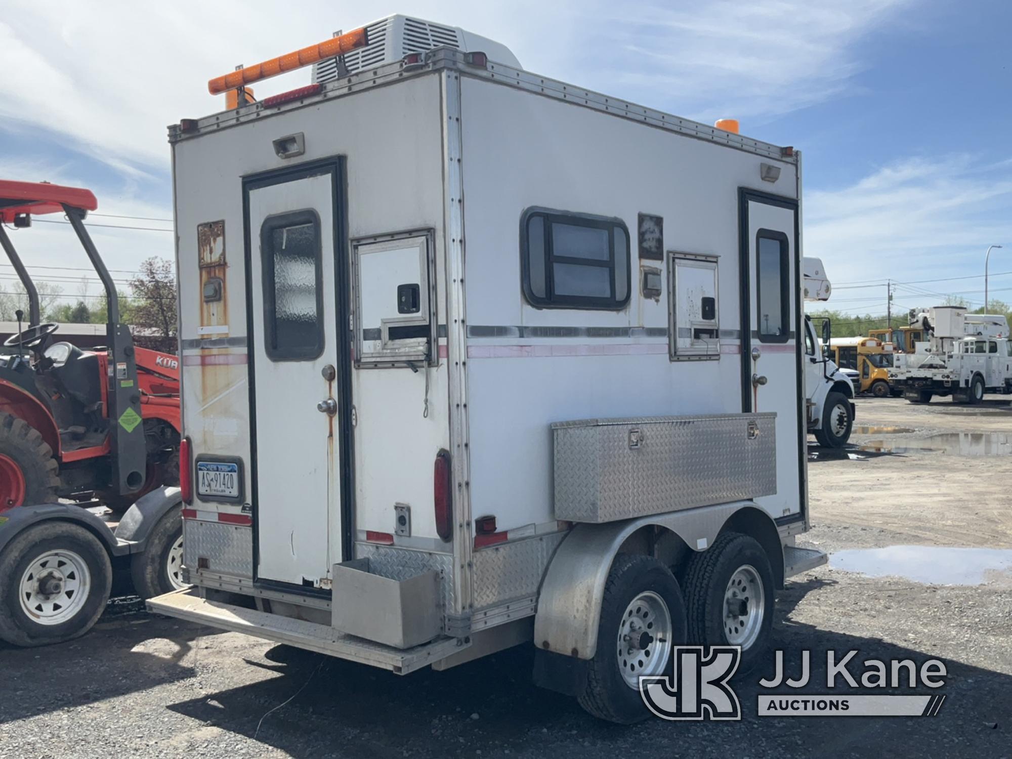 (Rome, NY) 2007 Techline Engineering 610FOT Fiber Optic Splicing Trailer Generator Not Running, Body