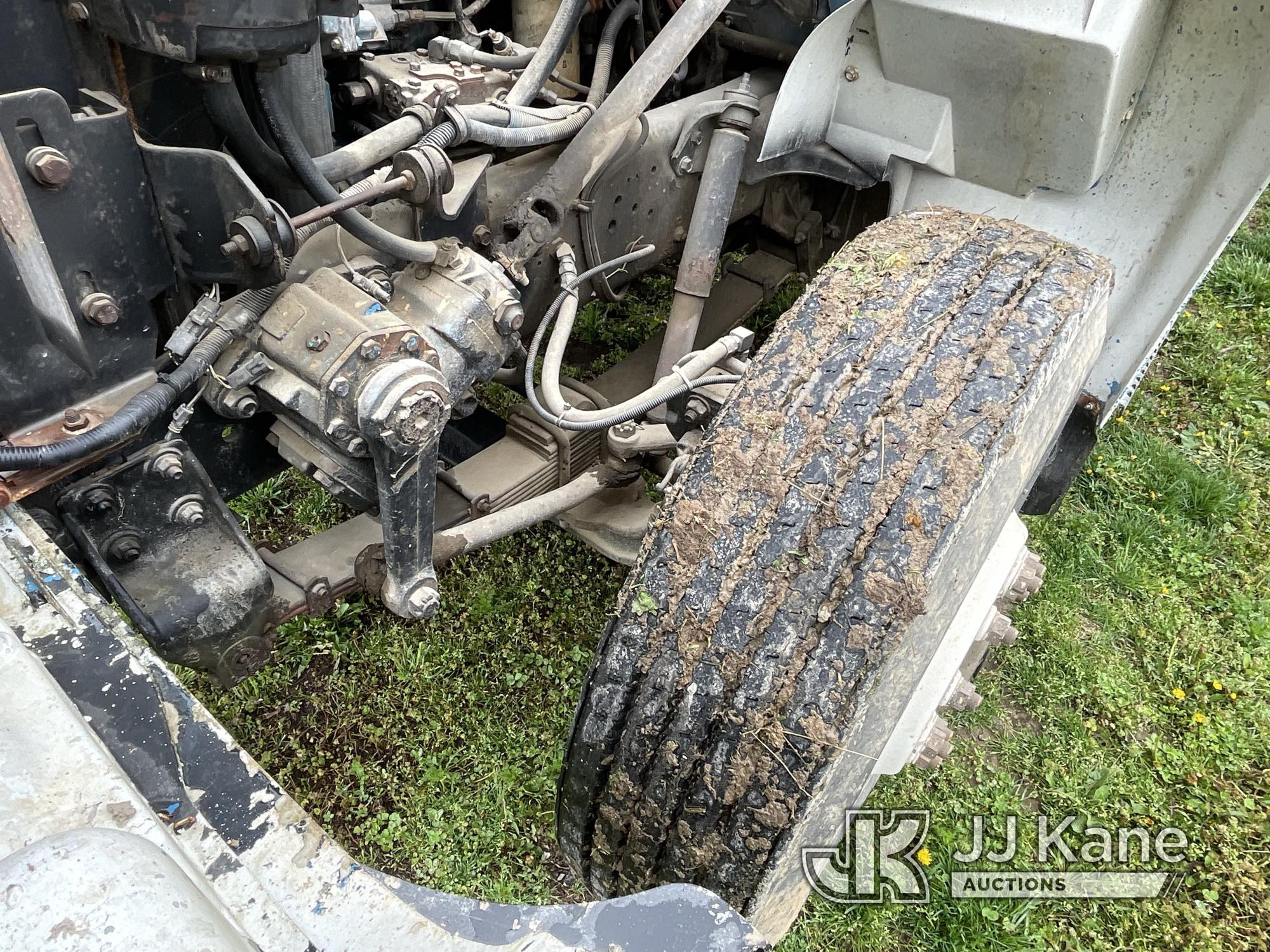 (Orleans, IN) 2000 International 4900 Reel Loader Truck, Reel With Pipe Will Be Removed. Water Tank