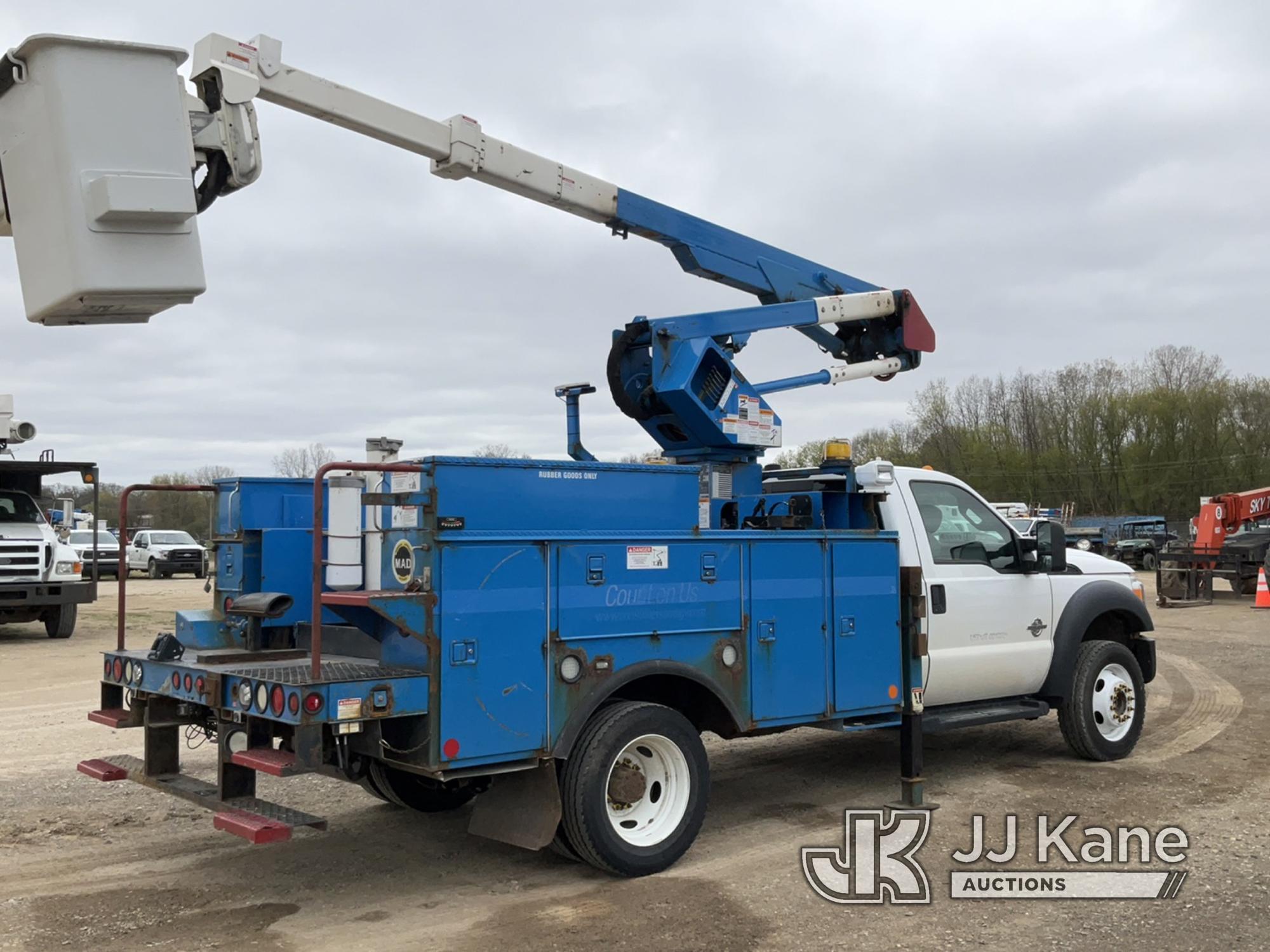 (Charlotte, MI) HiRanger LT38, Articulating & Telescopic Bucket Truck mounted behind cab on 2015 For