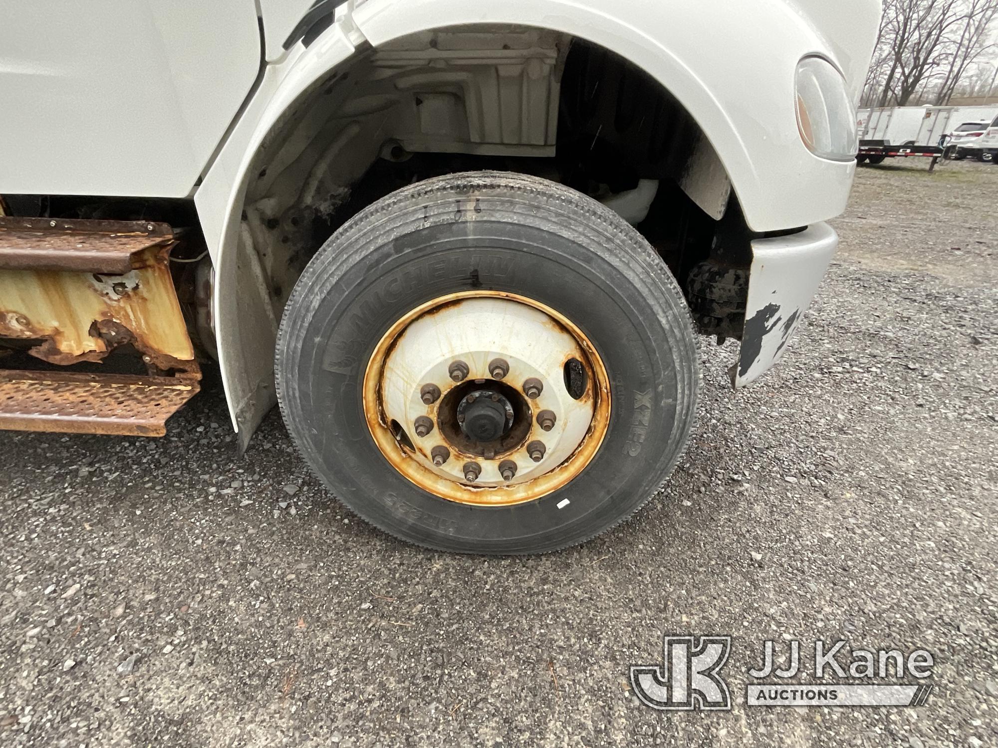 (Victor, NY) Altec AM55-E, Over-Center Material Handling Bucket Truck rear mounted on 2018 Freightli