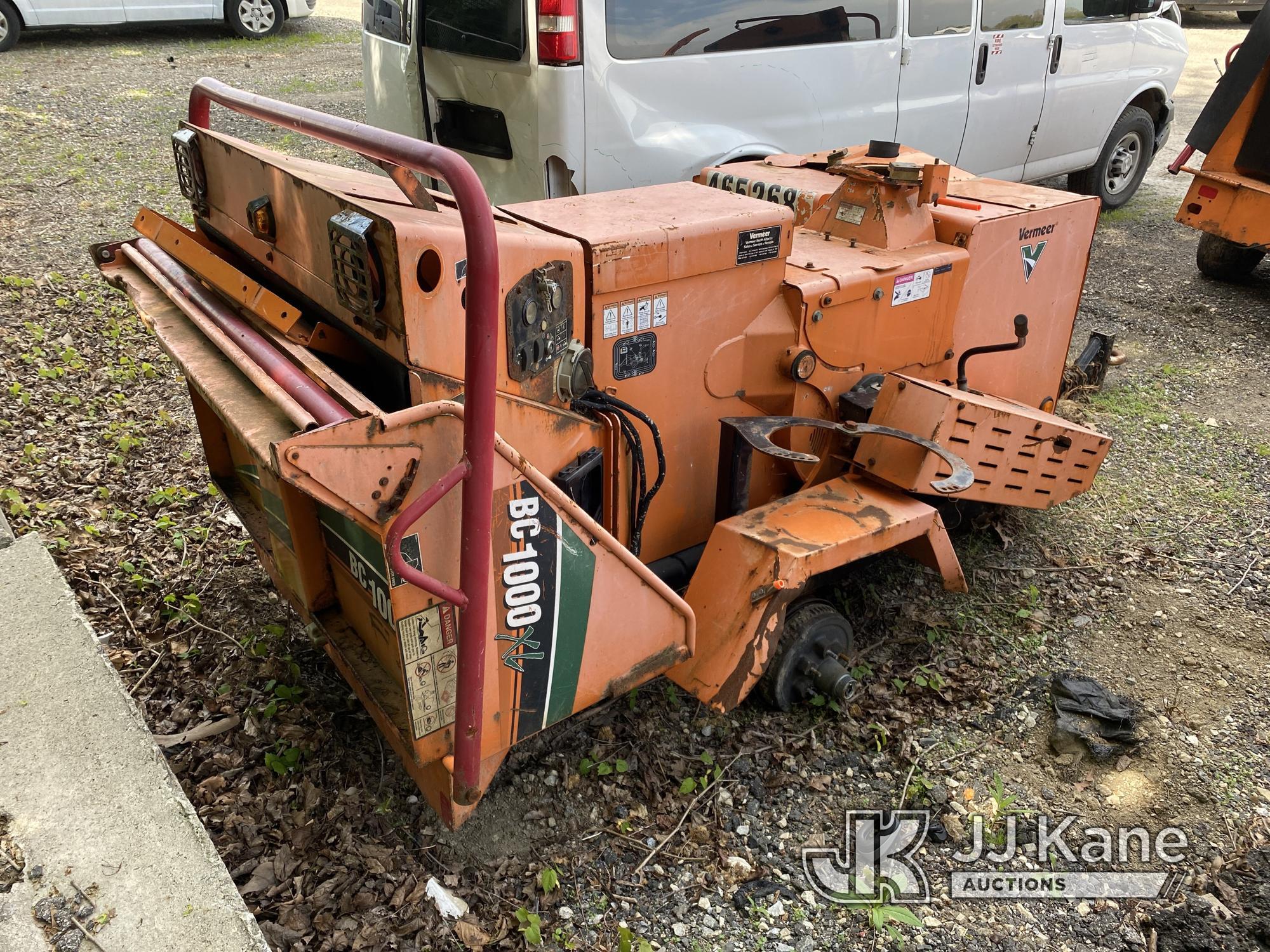 (Plymouth Meeting, PA) 2012 Vermeer BC1000XL Chipper (12in Drum) Not Running Condition Unknown, Miss
