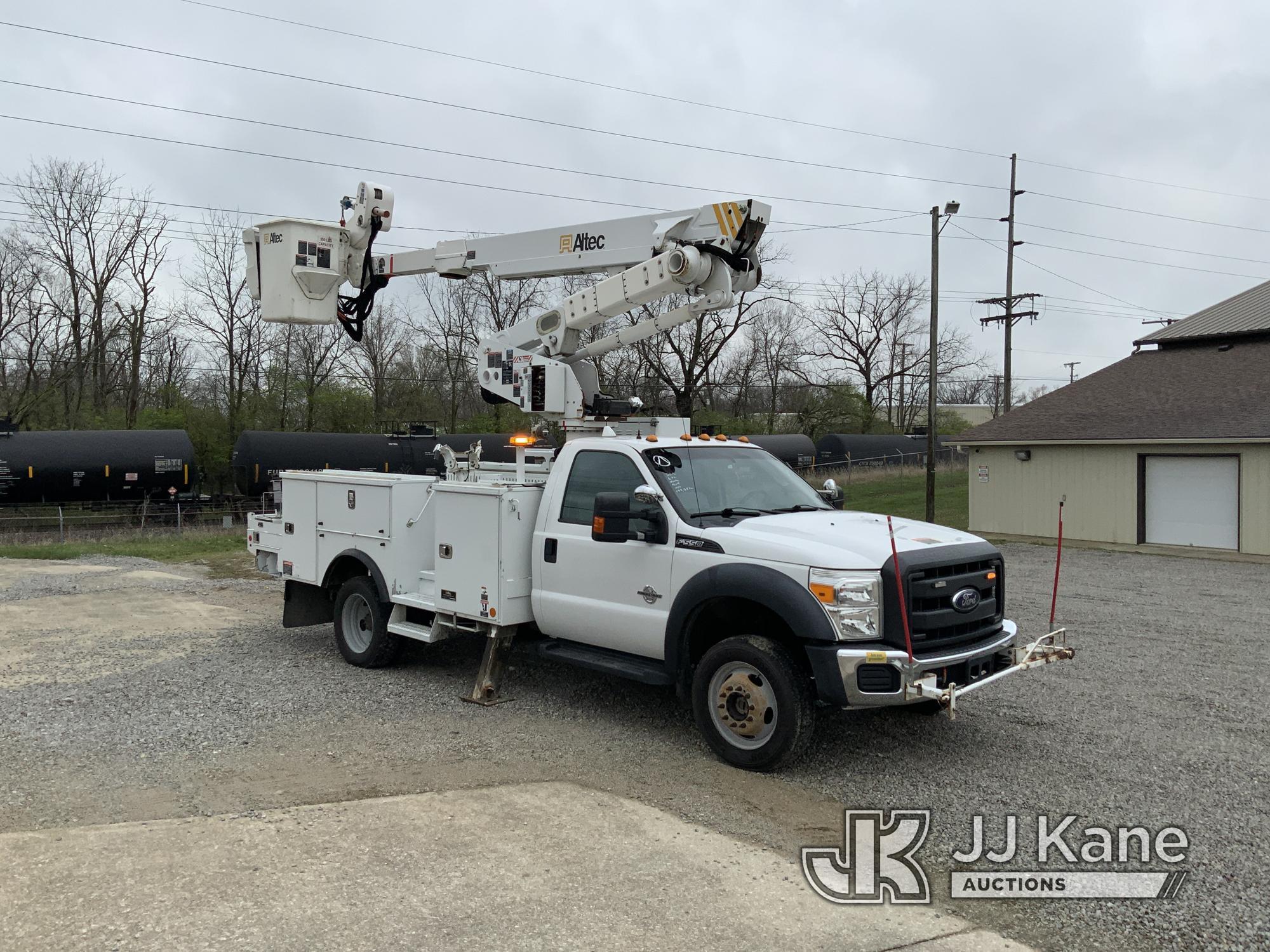 (Fort Wayne, IN) Altec AT40M, Articulating & Telescopic Material Handling Bucket Truck mounted behin