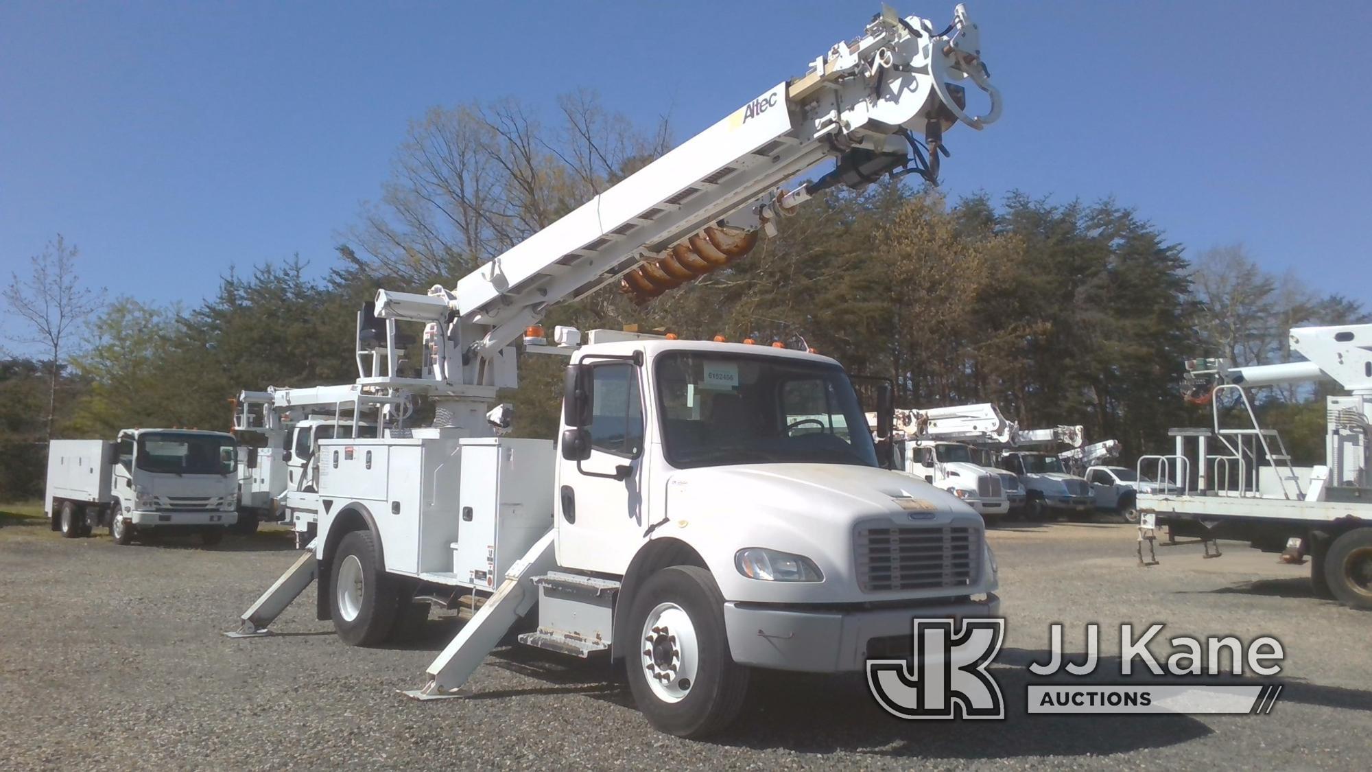 (West Berlin, NJ) Altec DM47B-TR, Digger Derrick rear mounted on 2016 Freightliner M2 106 Utility Tr