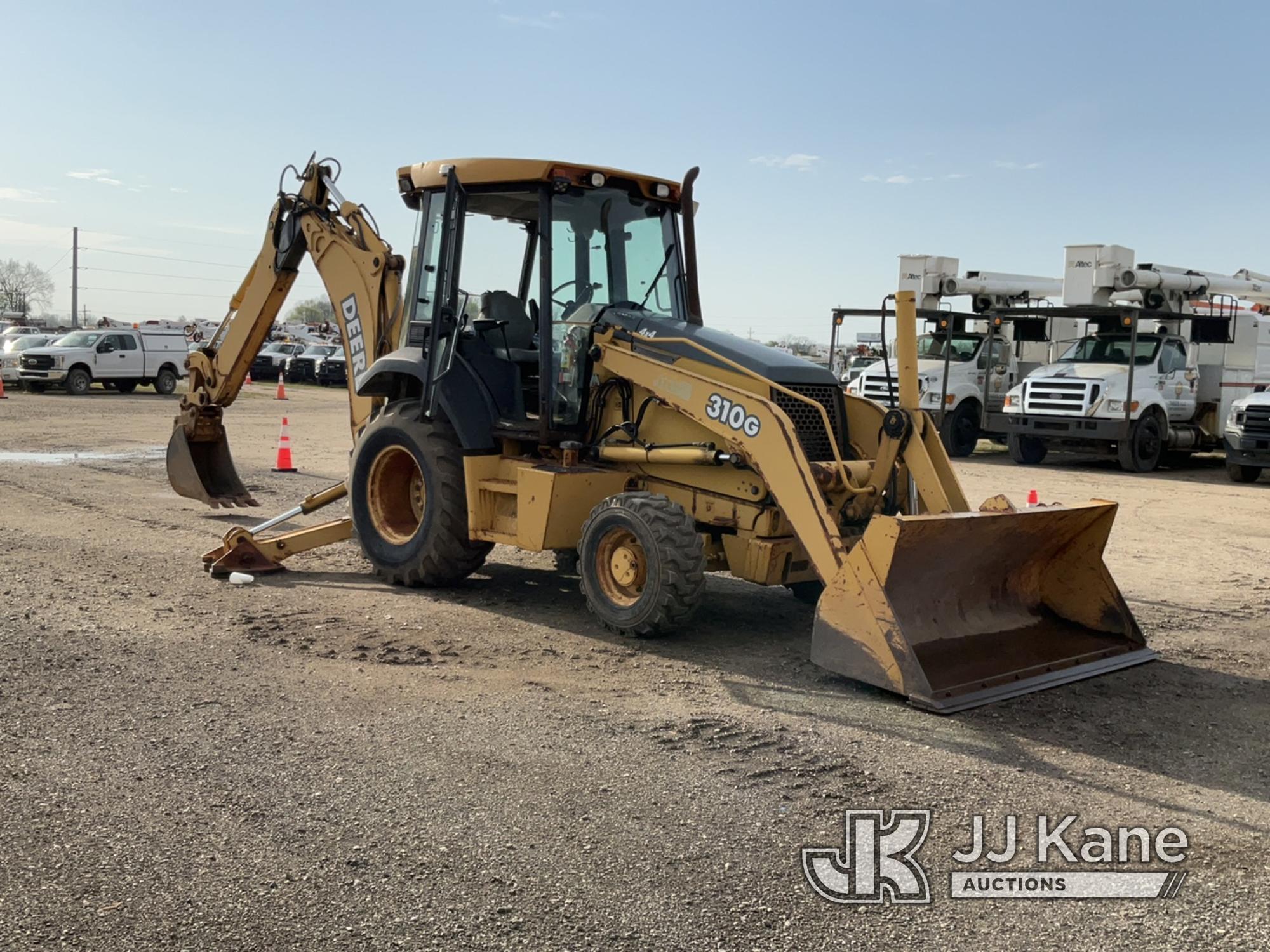 (Charlotte, MI) 2002 John Deere 310G 4X4 Tractor Loader Extendahoe Runs, Moves, Operates, Rust, Pass