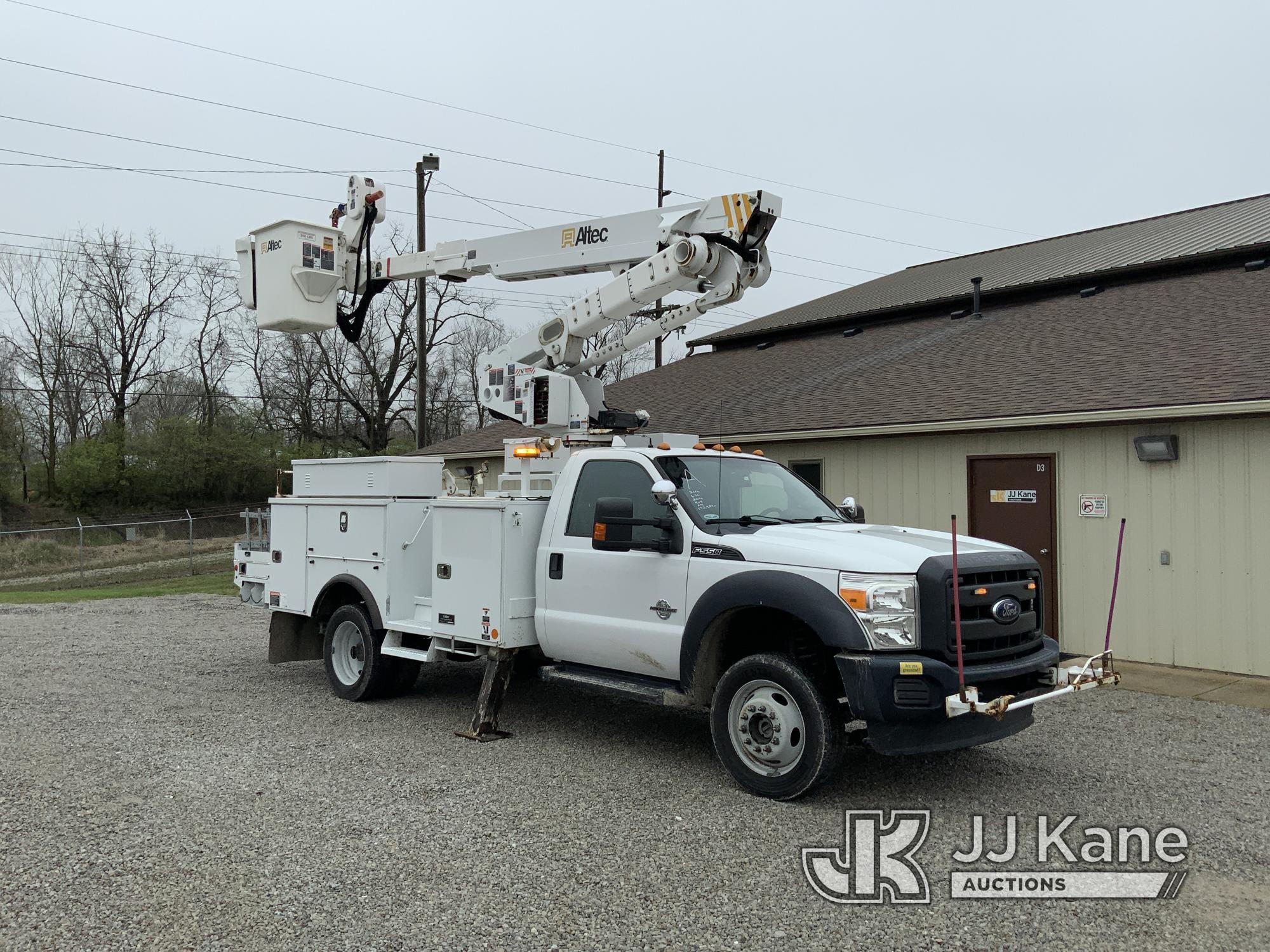 (Fort Wayne, IN) Altec AT40M, Articulating & Telescopic Material Handling Bucket Truck mounted behin