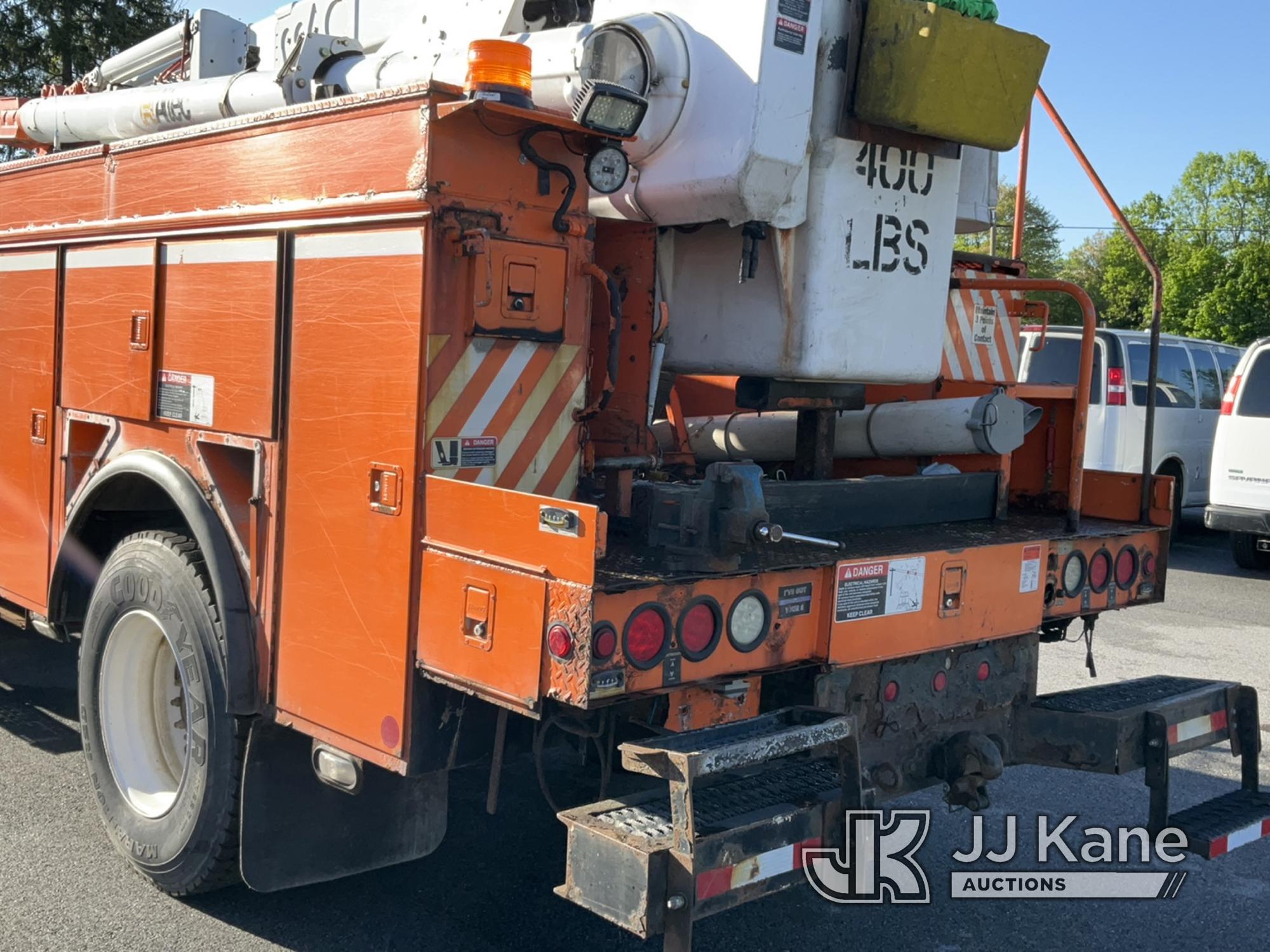 (Chester Springs, PA) Altec L42A, Over-Center Bucket Truck center mounted on 2011 Ford F750 Extended