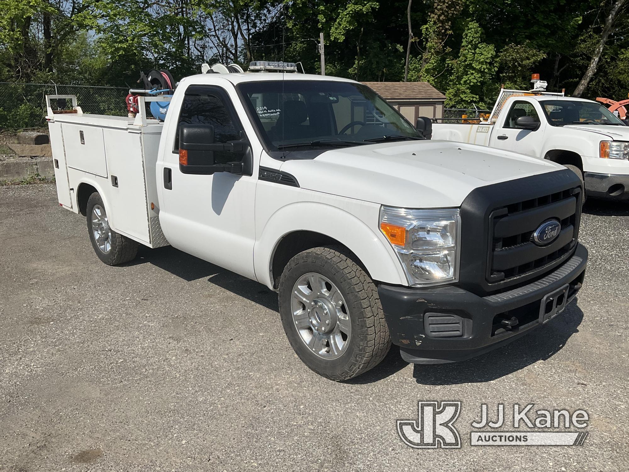 (Plymouth Meeting, PA) 2014 Ford F350 Service Truck Runs & Moves, Check Engine Light On, Body & Rust