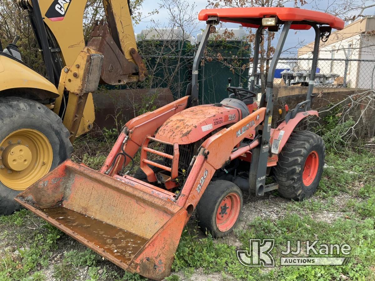 (Bellport, NY) 2012 Kubota B26 Utility Tractor Not Running, Condition Unknown, Missing Parts) (Note: