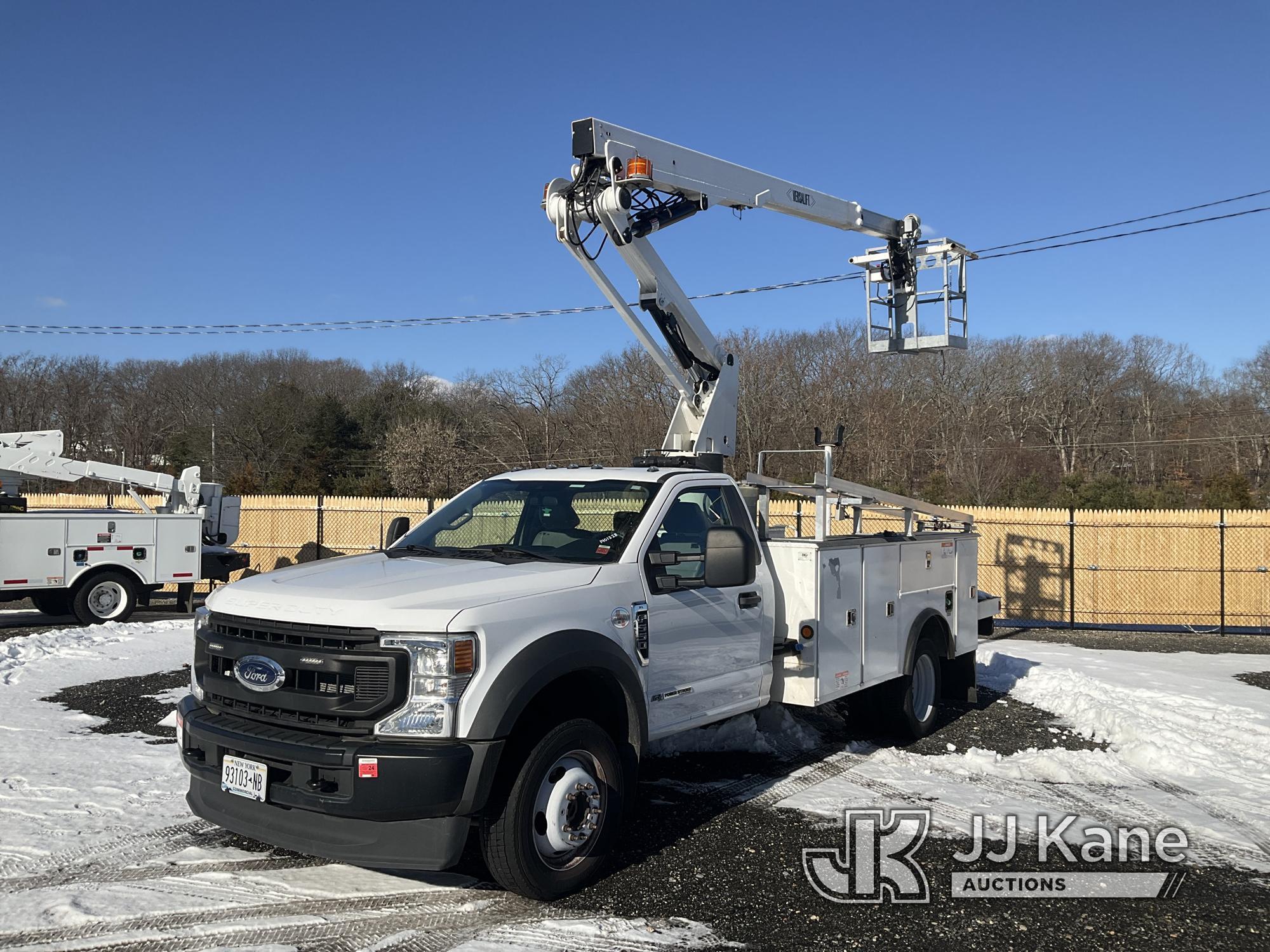 (Kings Park, NY) Versalift STP36NE, Articulating & Telescopic Non-Insulated Bucket Truck mounted beh