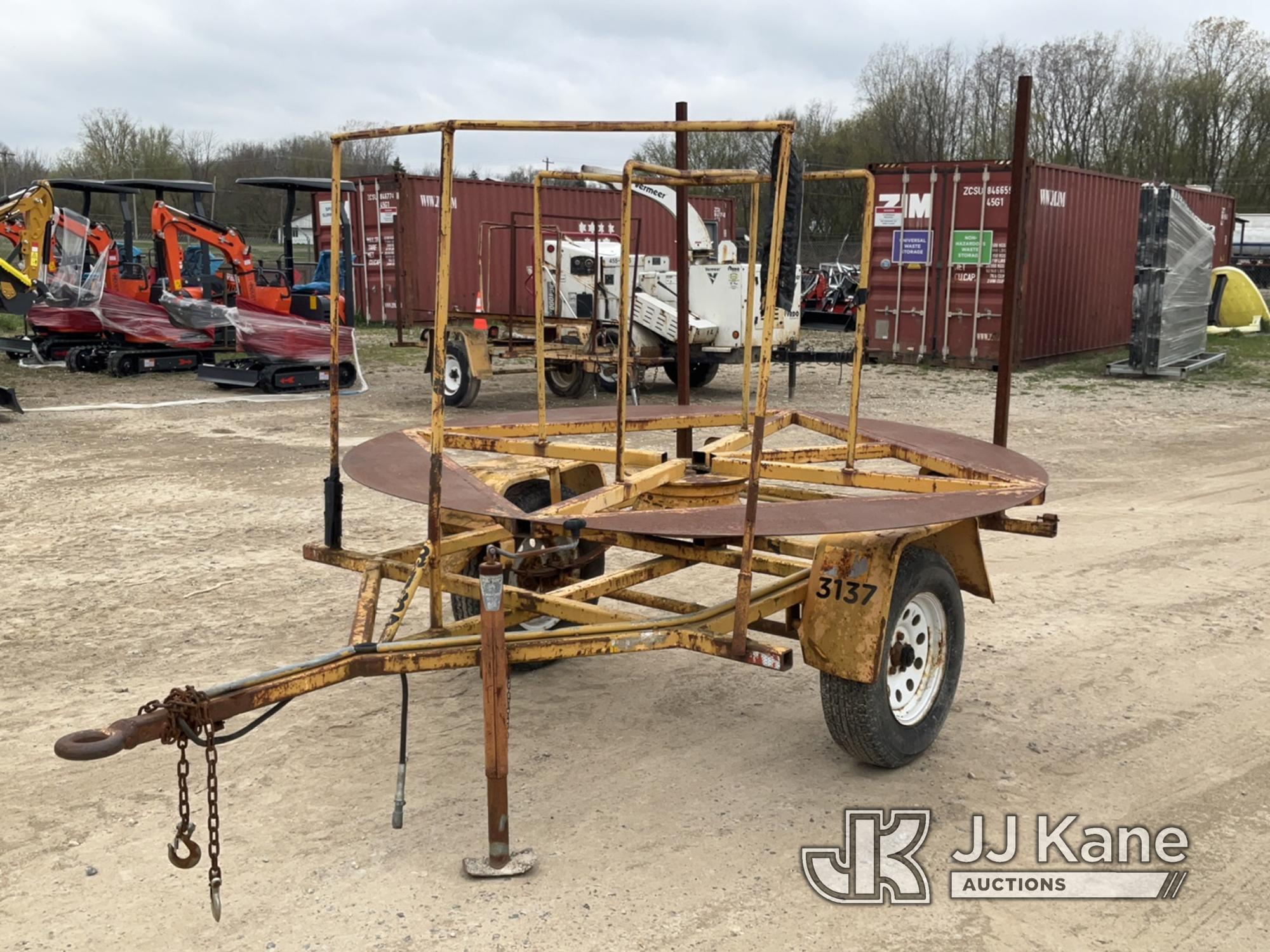 (Charlotte, MI) 1985 Custombuilt Coil Pipe Trailer No Title