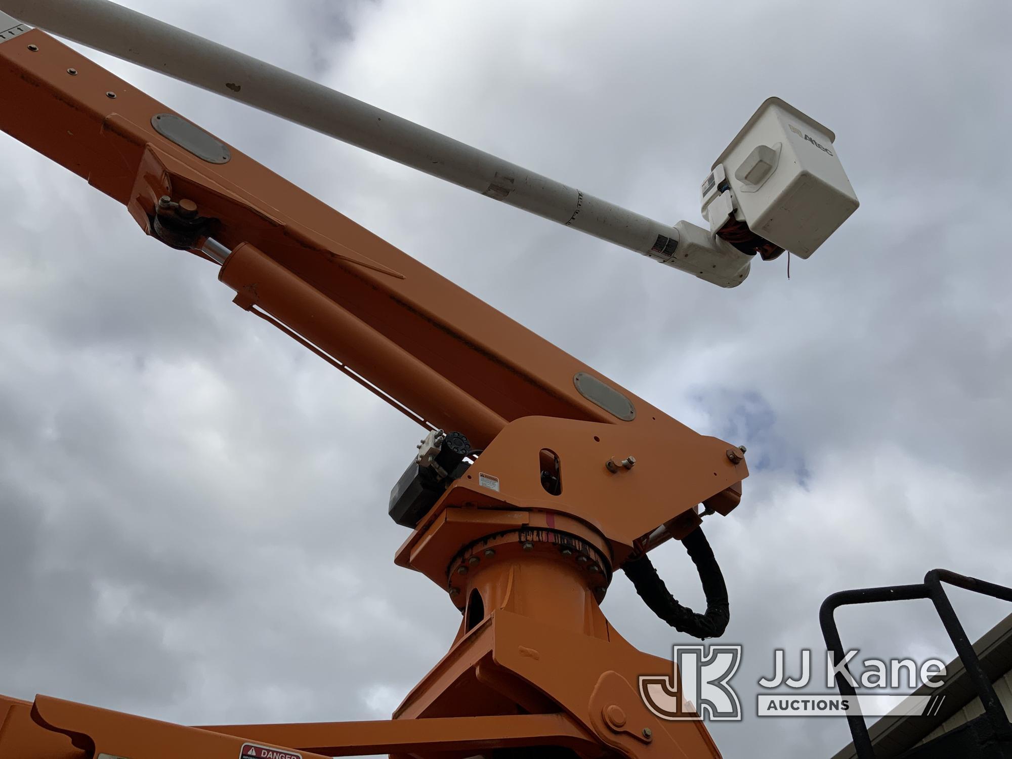 (Fort Wayne, IN) Altec LR760E70, Over-Center Elevator Bucket Truck mounted behind cab on 2013 Ford F