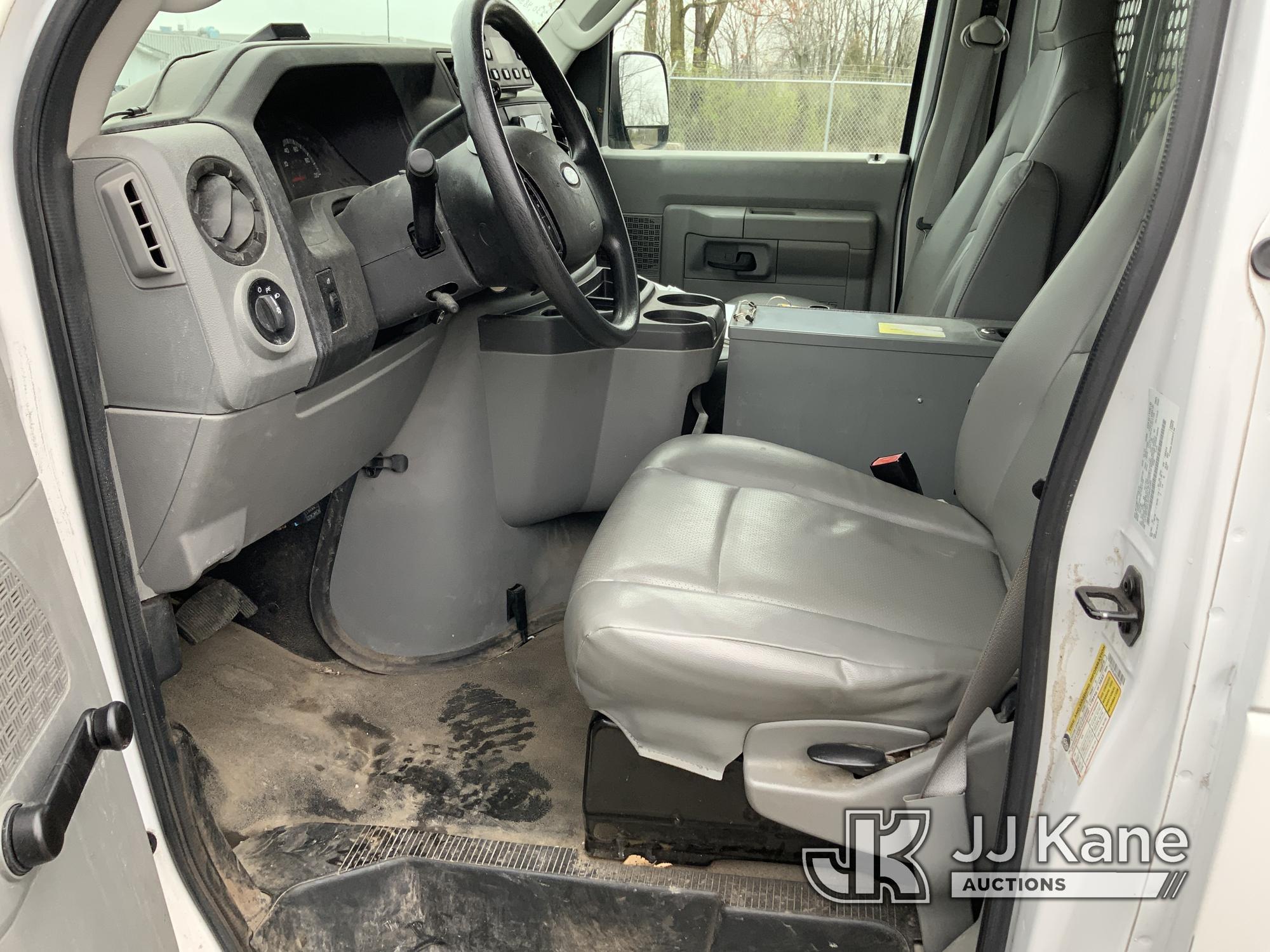 (Fort Wayne, IN) HI-Ranger NT29, Non-Insulated Bucket Van mounted on 2013 Ford E350 Cargo Van Runs &