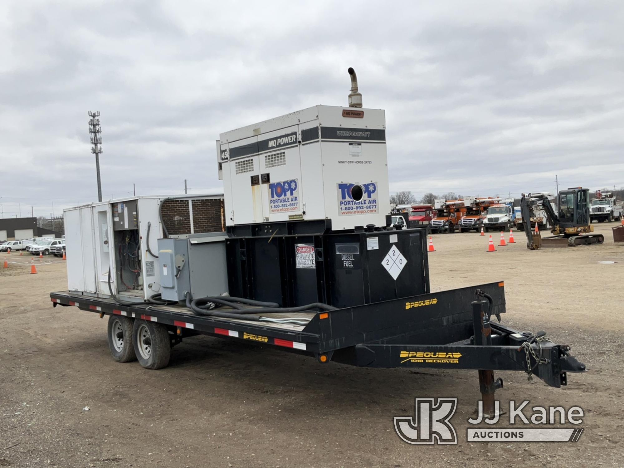 (Charlotte, MI) 2008 Pequea 1018SST 5-ton T/A Tagalong Trailer Runs, Jump to Start. Seller States: B