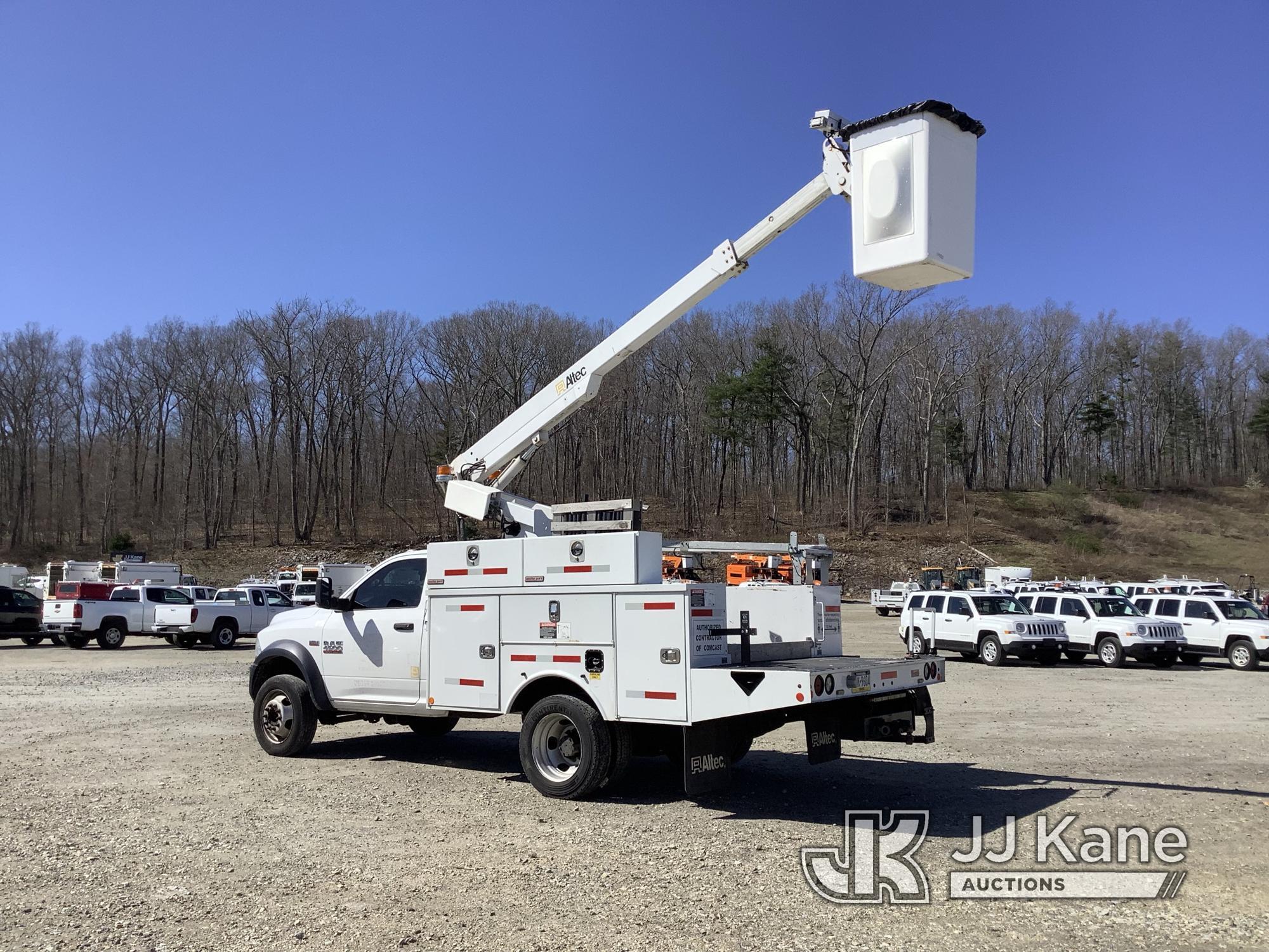 (Shrewsbury, MA) Altec AT200-A, Telescopic Non-Insulated Bucket Truck mounted behind cab on 2016 RAM