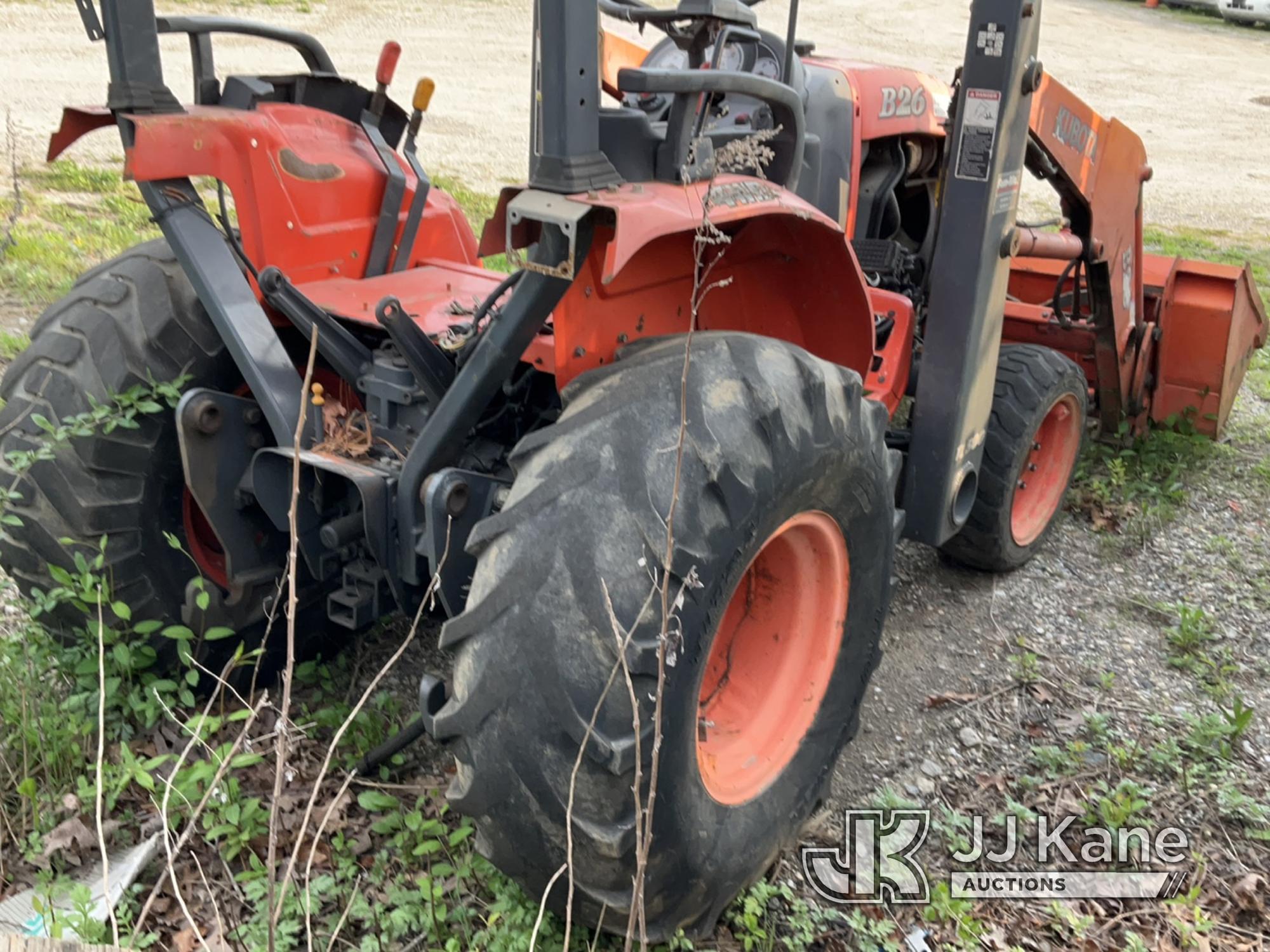 (Bellport, NY) 2012 Kubota B26 Utility Tractor Not Running, Condition Unknown, Missing Parts) (Note: